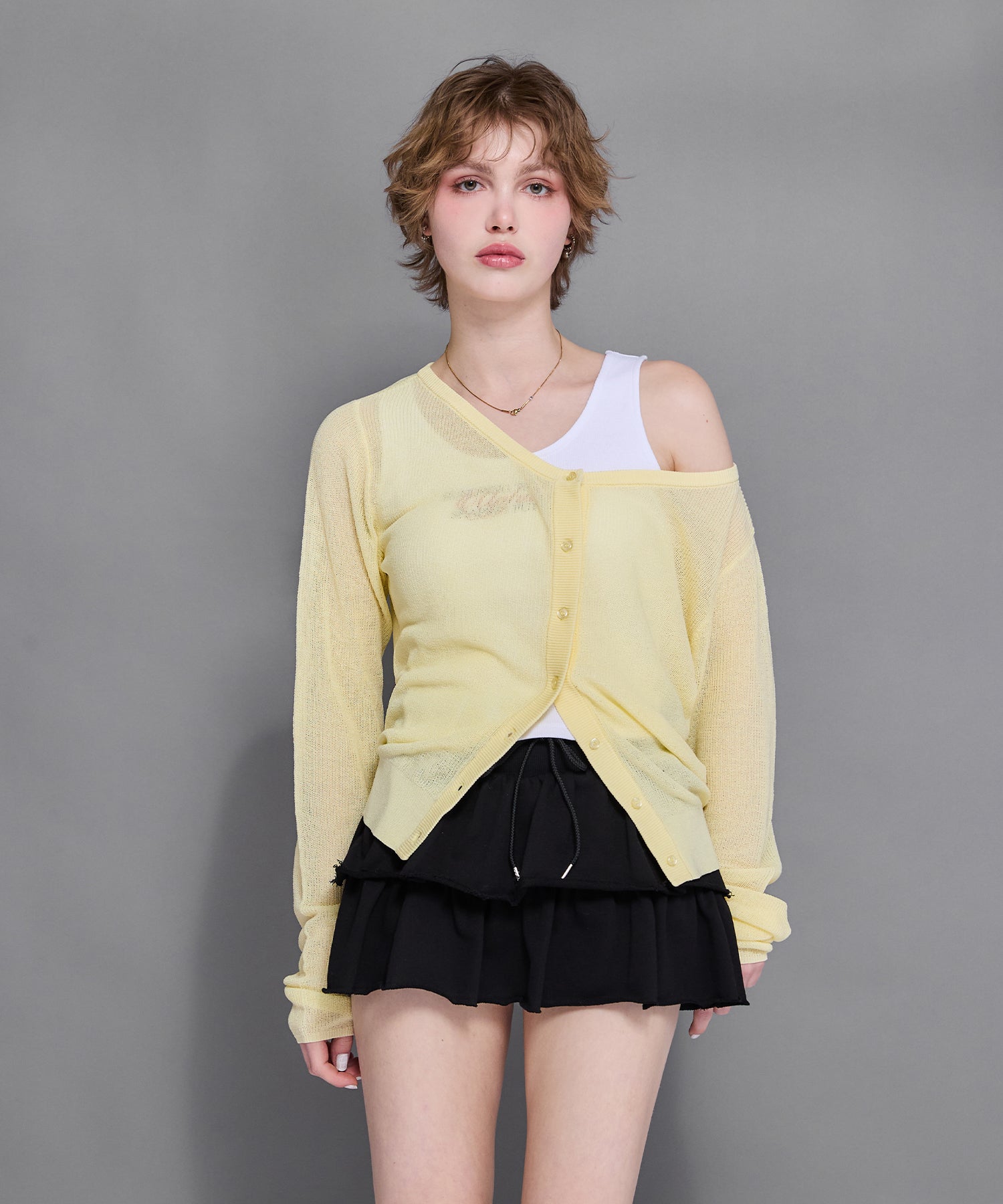 MODEL:170cm/COLOR:LIGHT YELLOW/SIZE:F