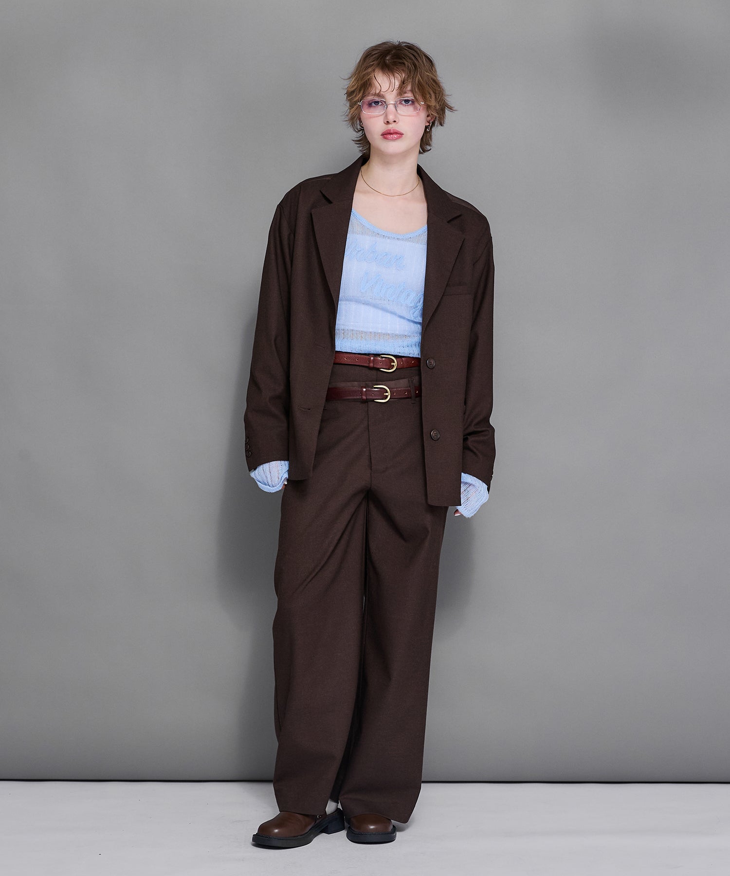 MODEL:170cm/COLOR:BROWN/SIZE:F