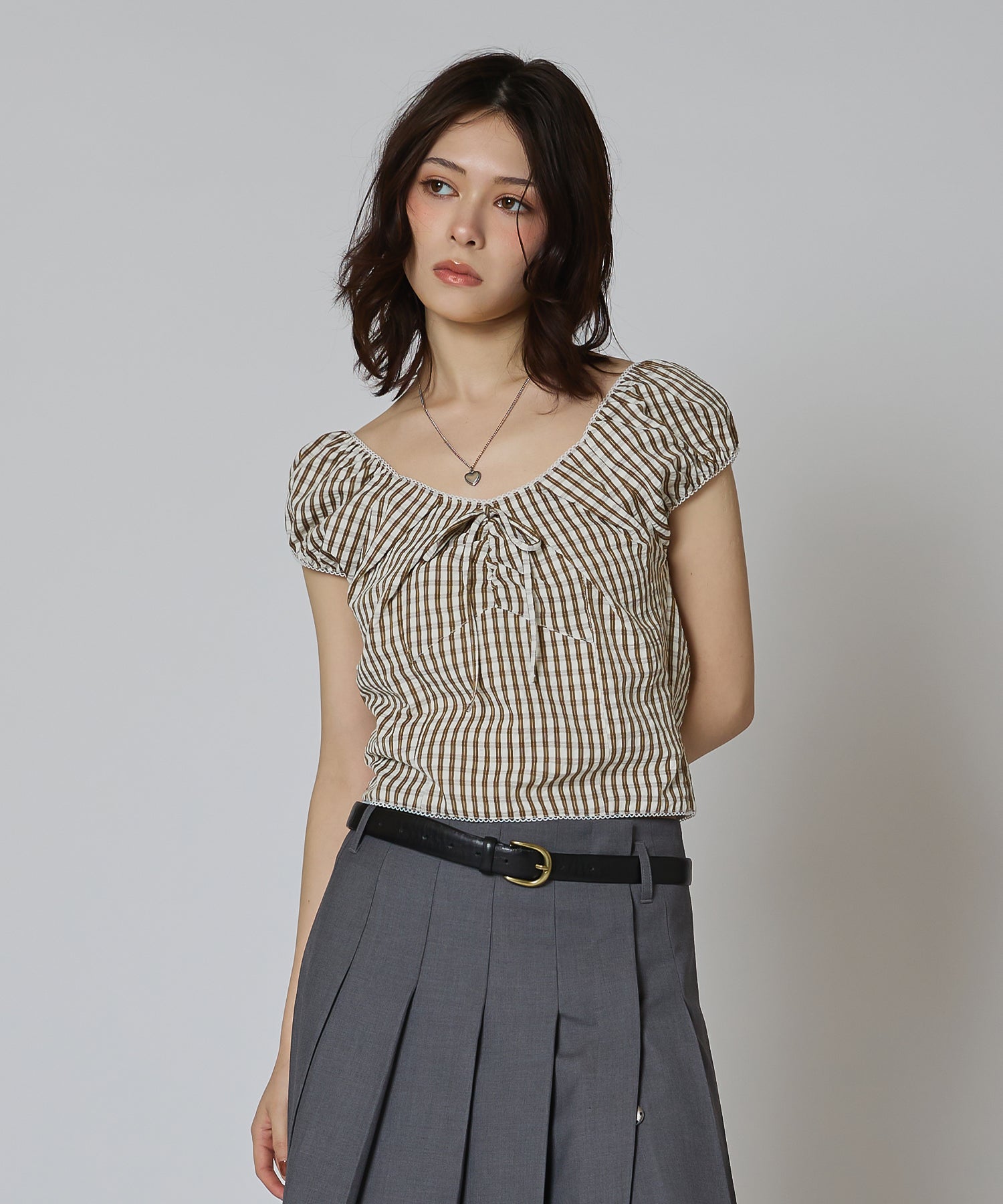 MODEL:163cm/COLOR:MIX②/SIZE:F