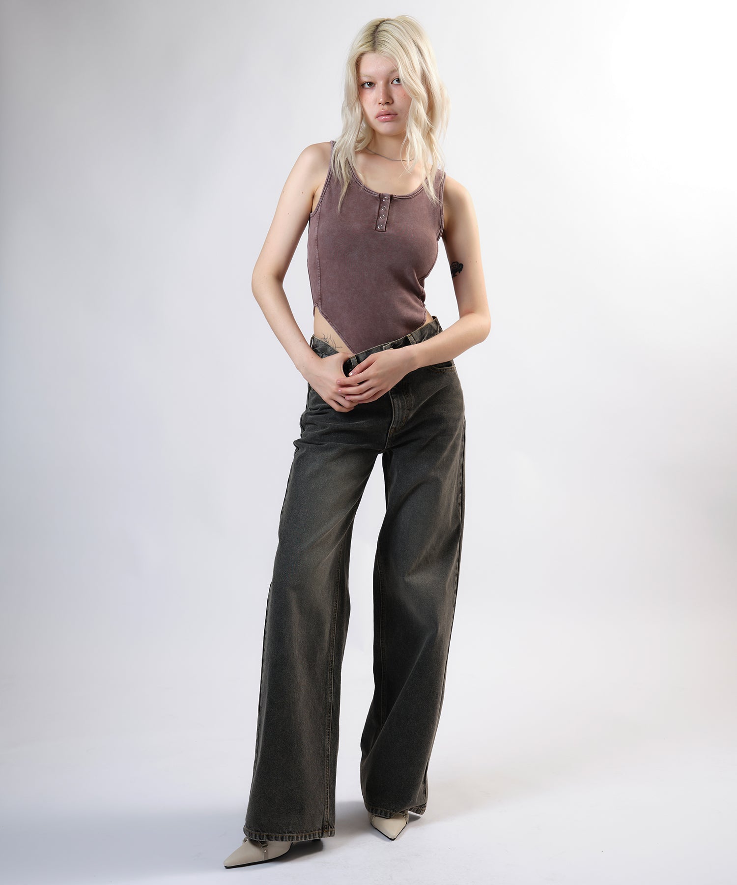 MODEL:170cm/COLOR:BROWN/SIZE:F