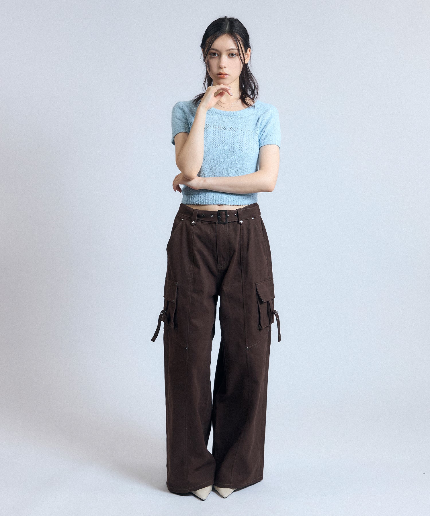 MODEL:163cm/COLOR:LIGHT BLUE/SIZE:F