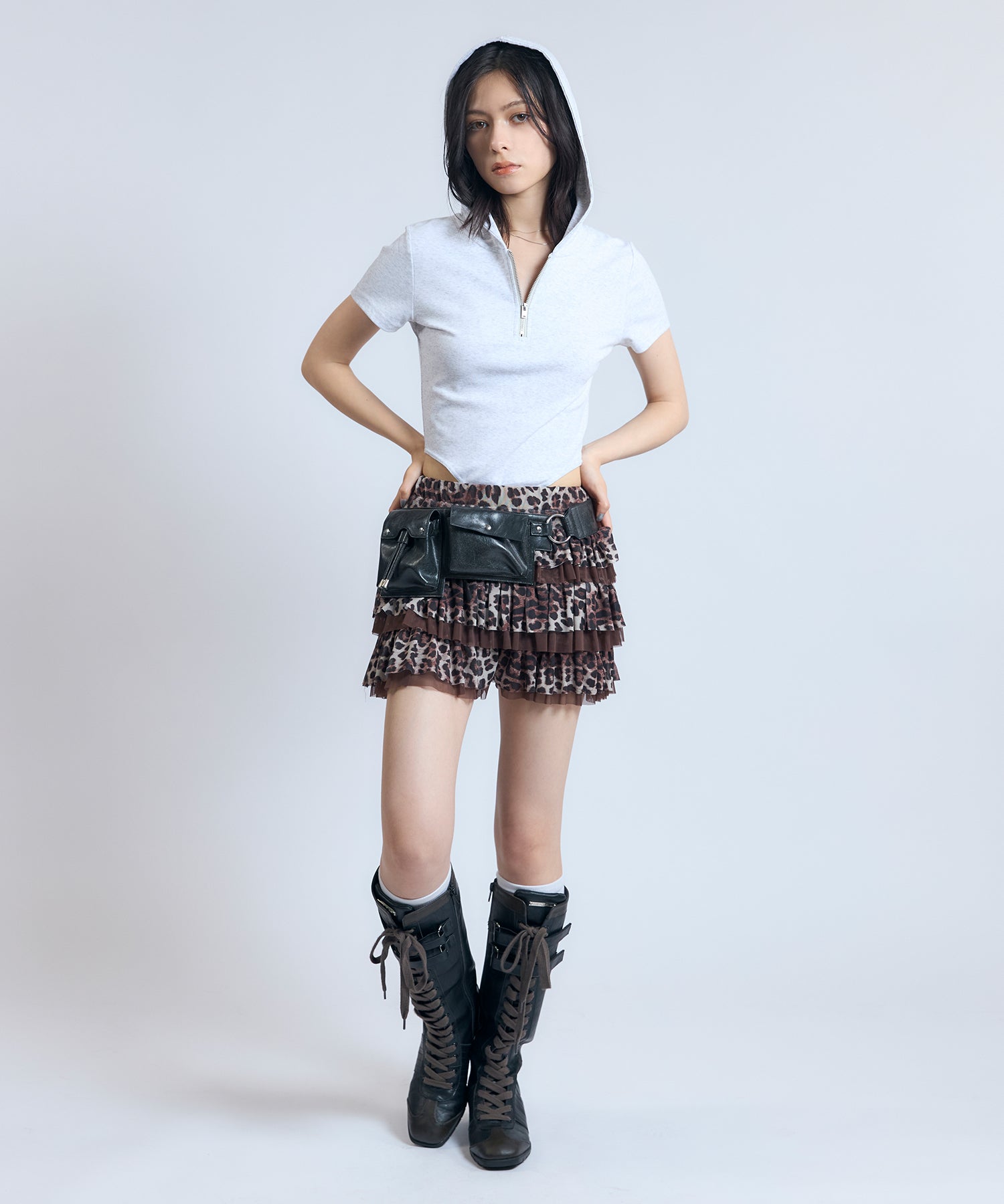 MODEL:163cm/COLOR:LIGHT GRAY/SIZE:F