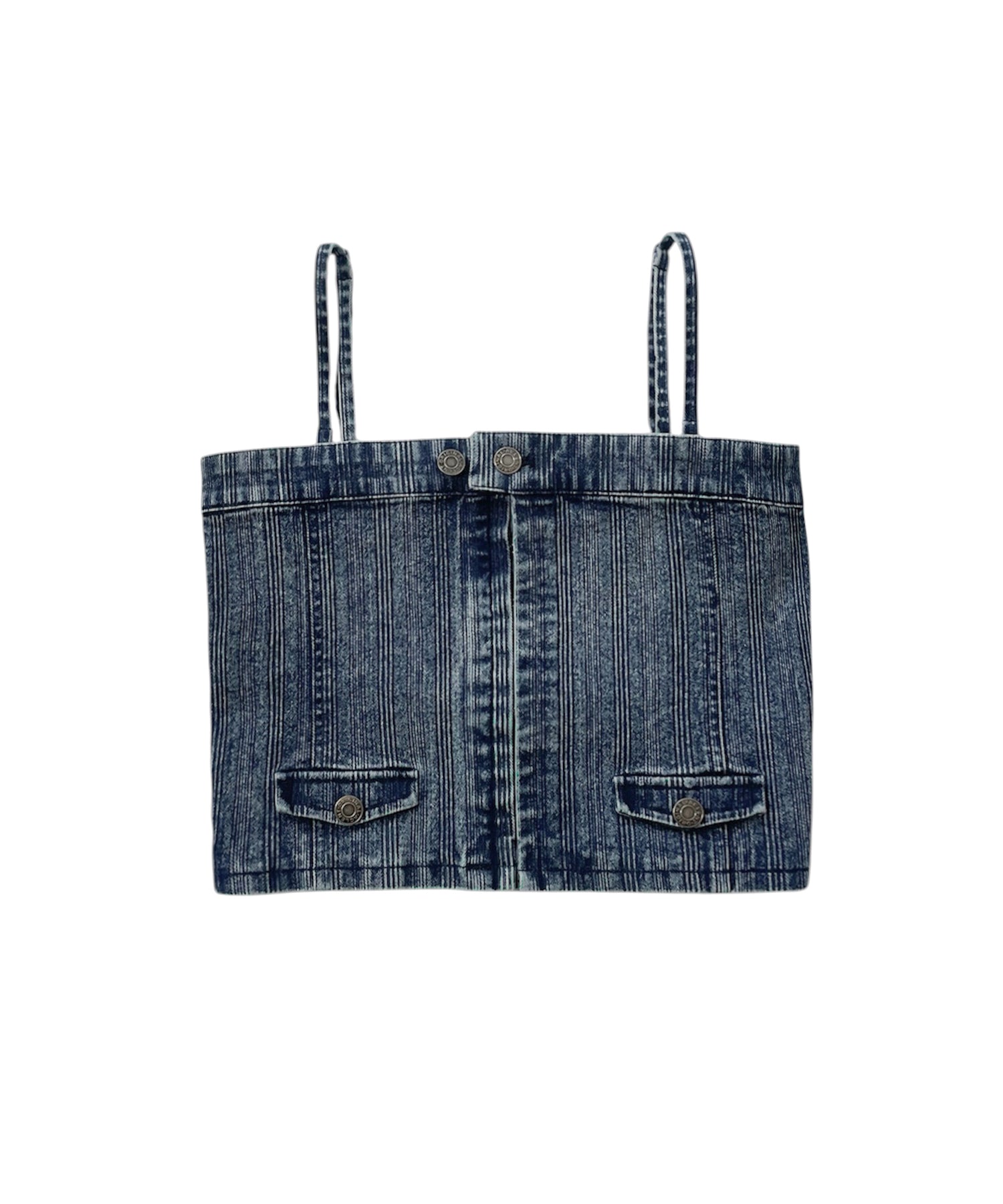 Compact stripe denim camisole