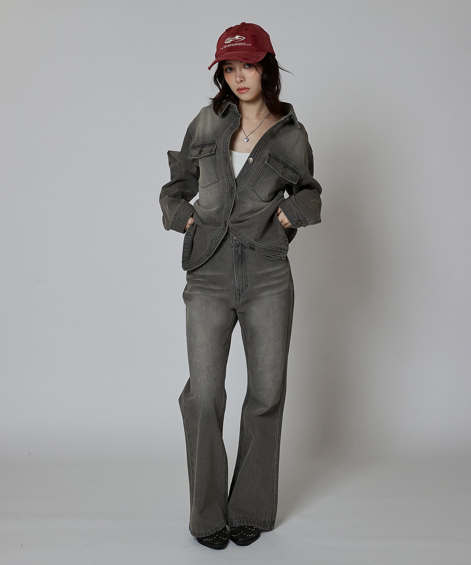 MODEL:163cm/COLOR:GRAY/SIZE:M