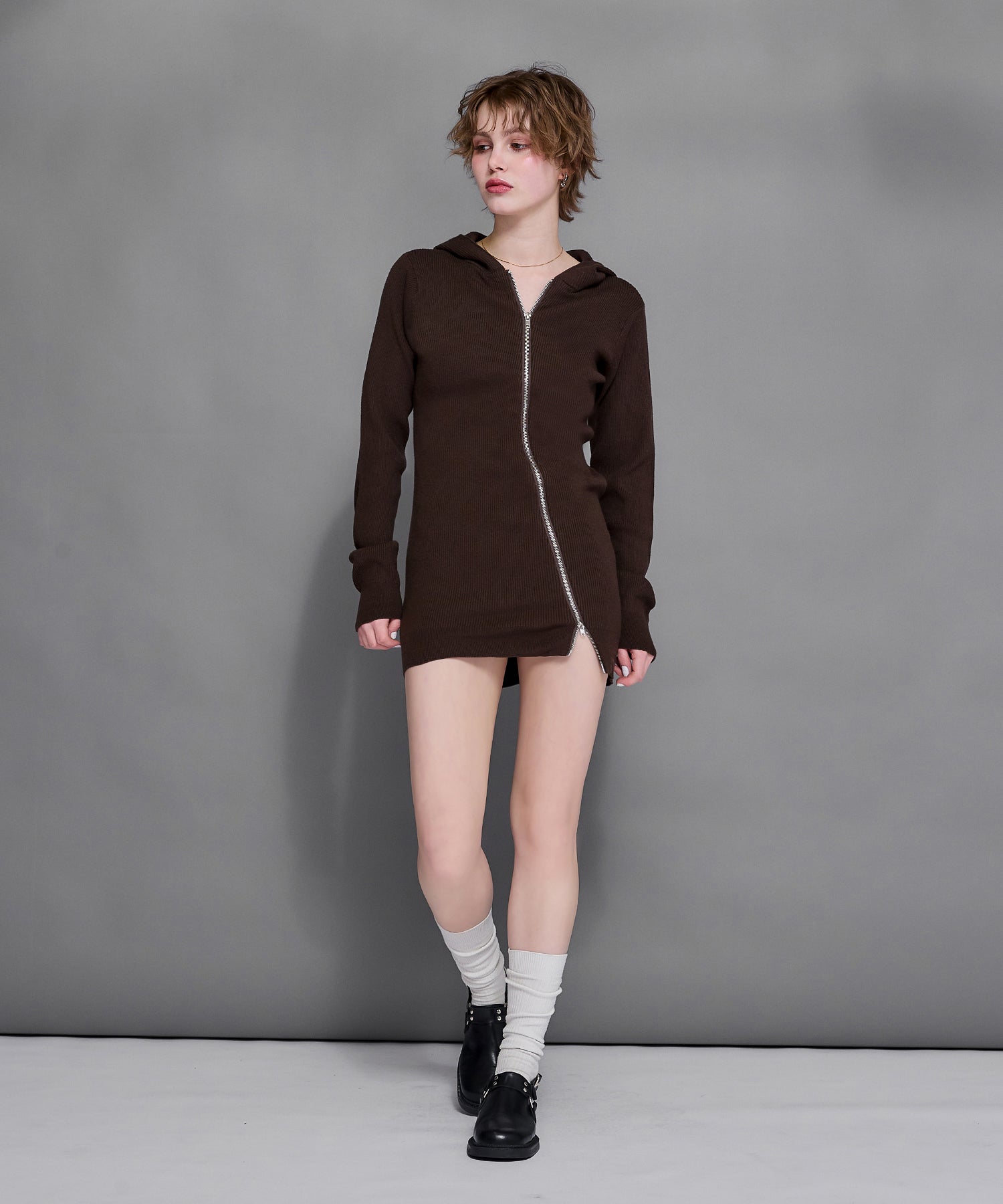 MODEL:170cm/COLOR:BROWN/SIZE:F