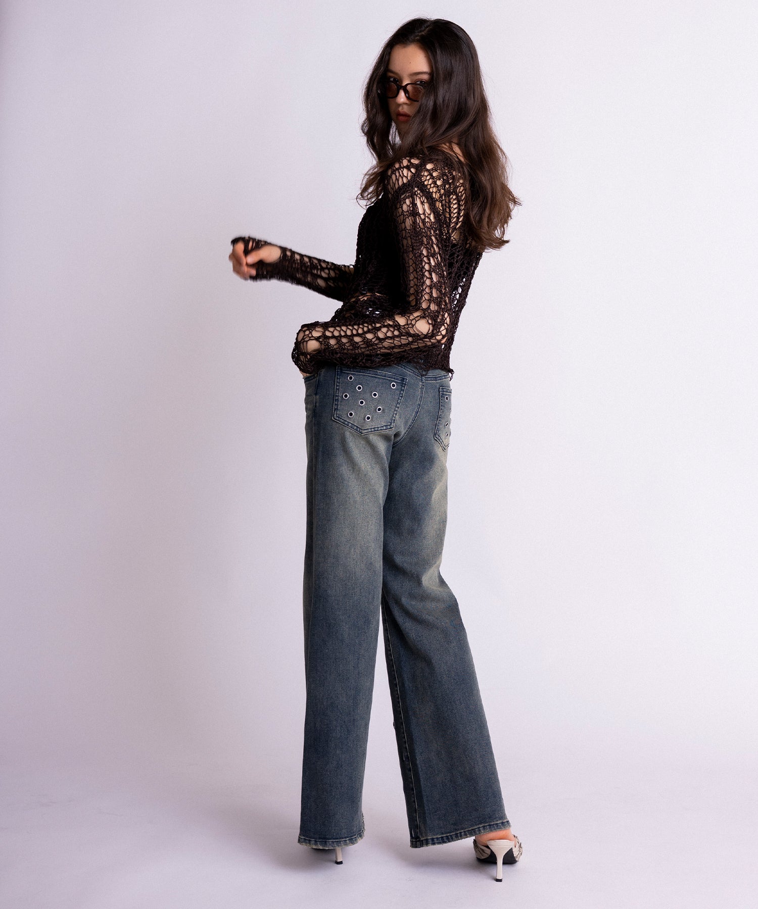 MODEL:172cm/COLOR:BROWN/SIZE:F
