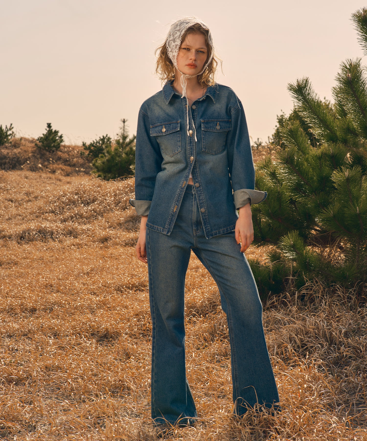 MODEL:173cm/COLOR:BLUE/SIZE:F