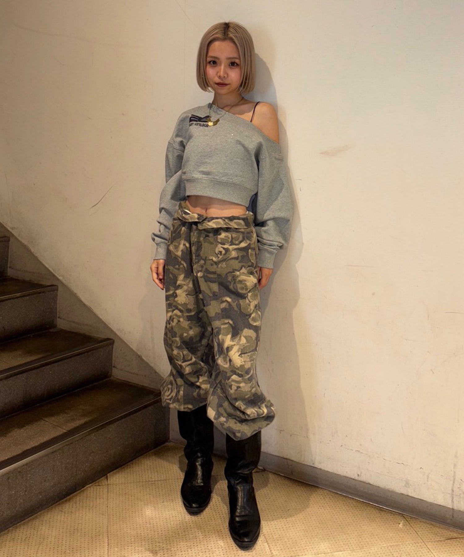 STAFF:154cm/COLOR:GRAY/SIZE:F