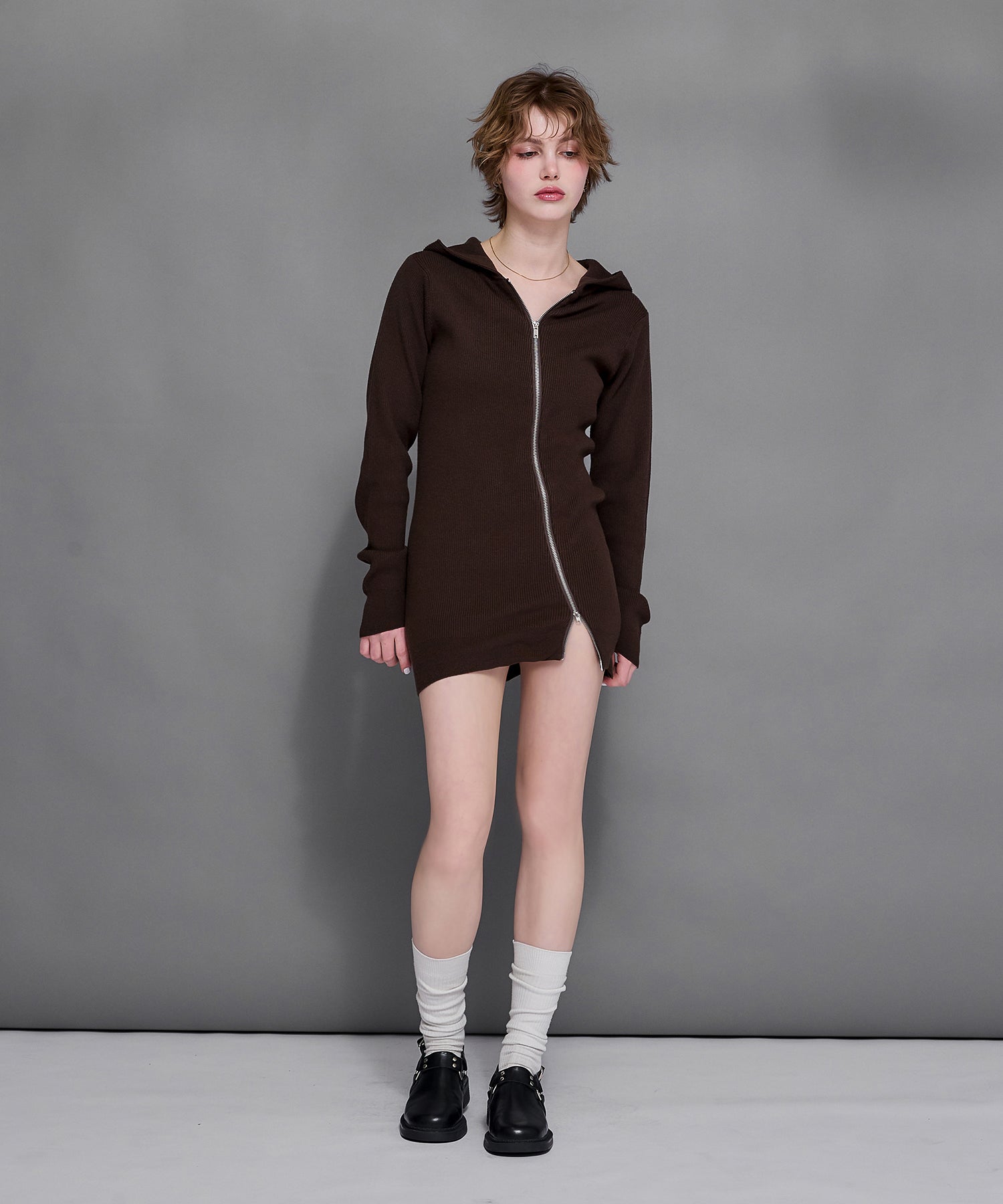 MODEL:170cm/COLOR:BROWN/SIZE:F
