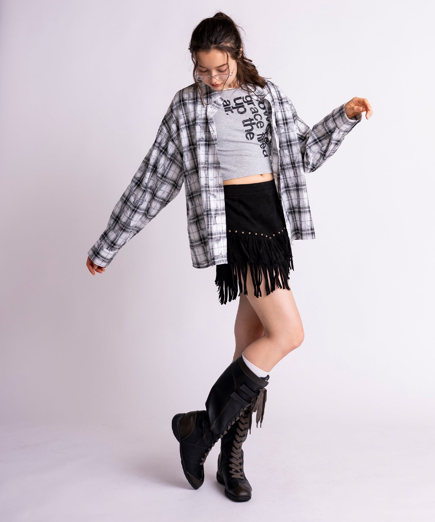 MODEL:172cm/COLOR:BLACK/SIZE:M