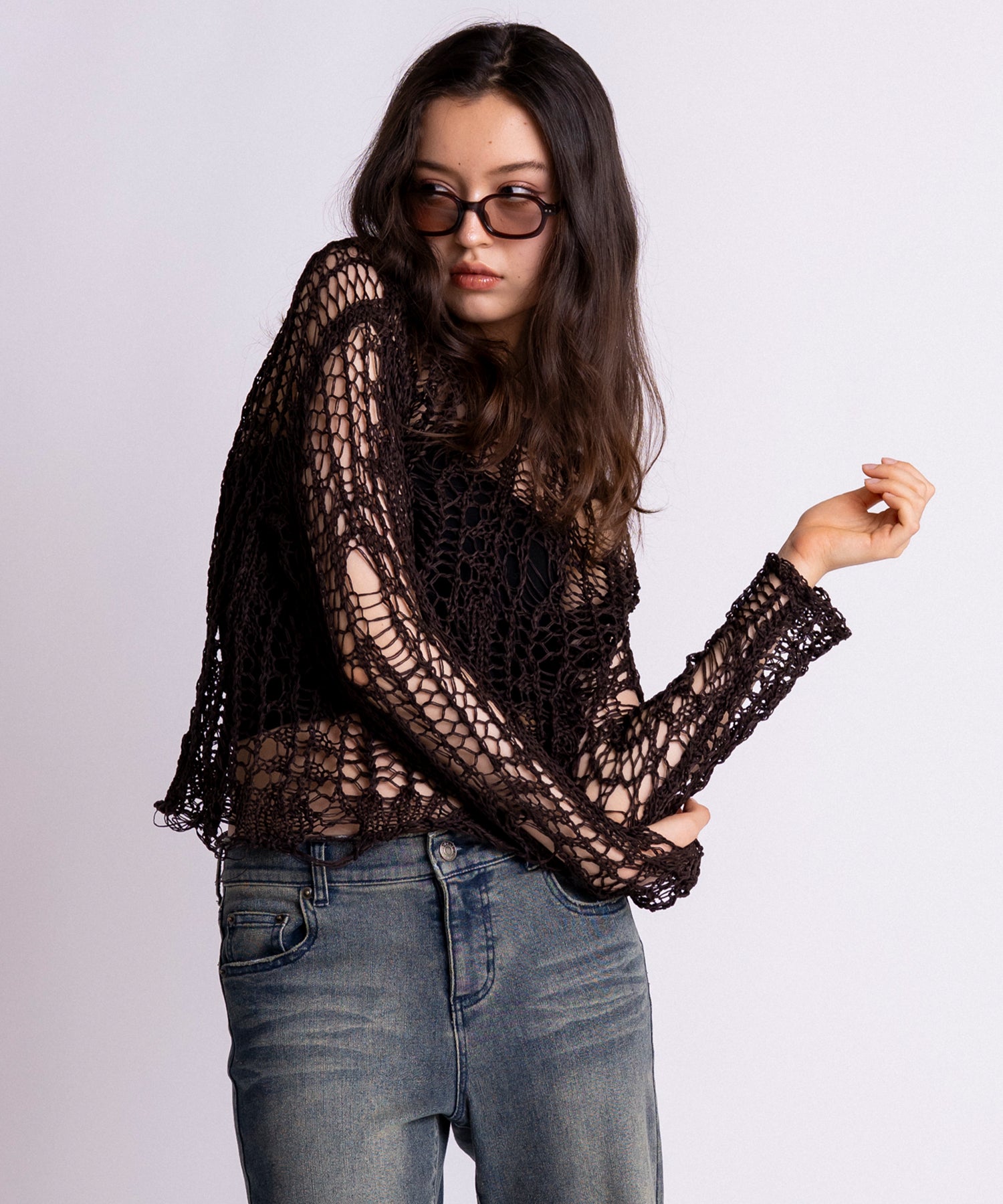 MODEL:172cm/COLOR:BROWN/SIZE:F
