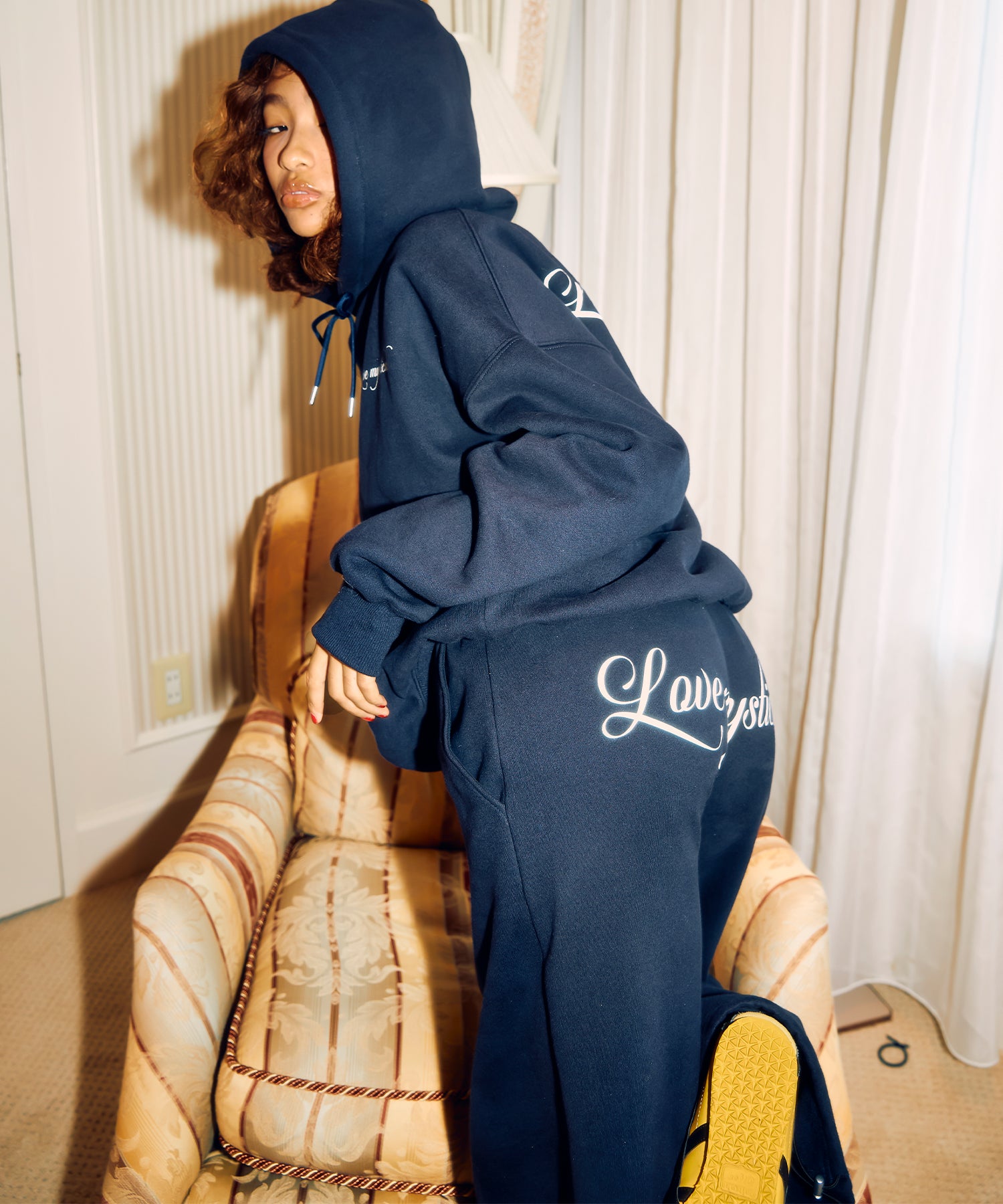 MODEL:170cm/COLOR:NAVY/SIZE:F