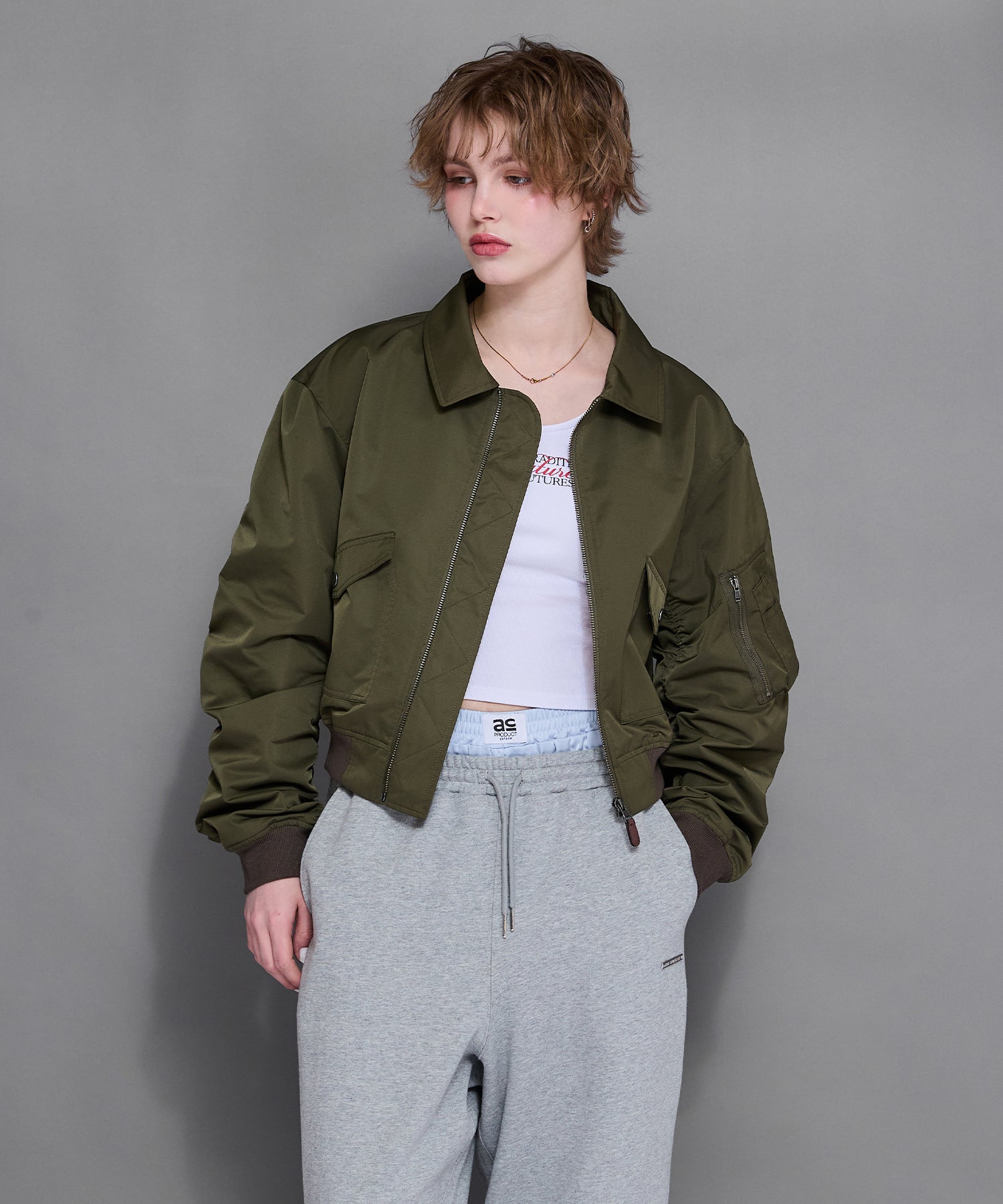 MODEL:170cm/COLOR:KHAKI/SIZE:F