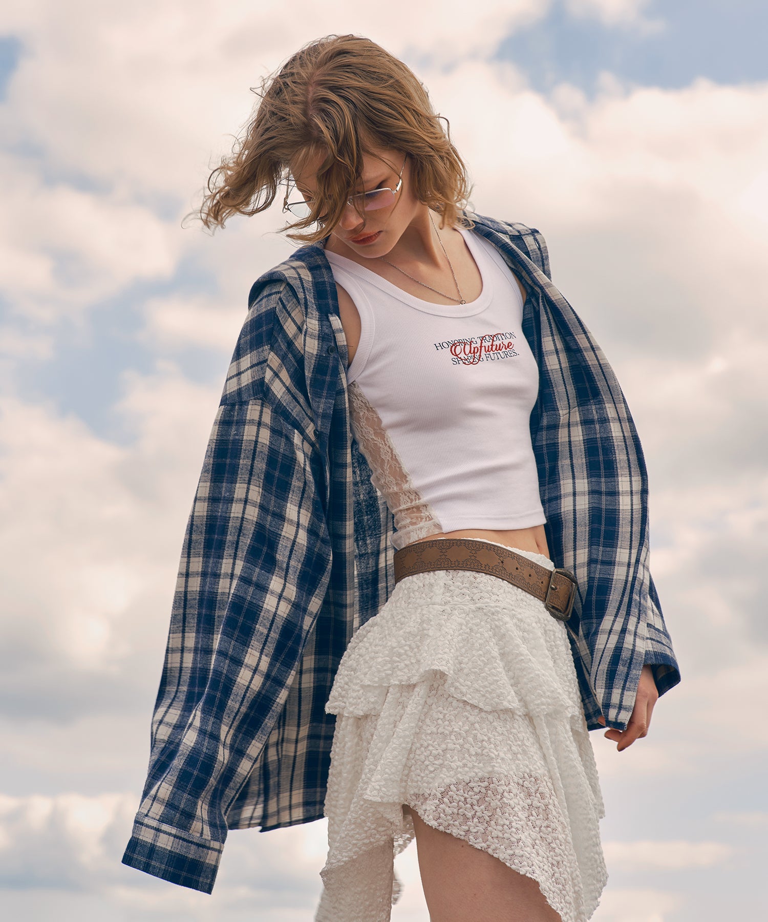 MODEL:163cm/COLOR:NAVY/SIZE:F