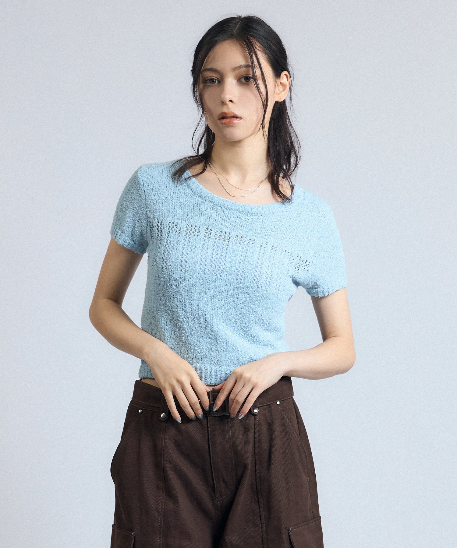 MODEL:163cm/COLOR:LIGHT BLUE/SIZE:F