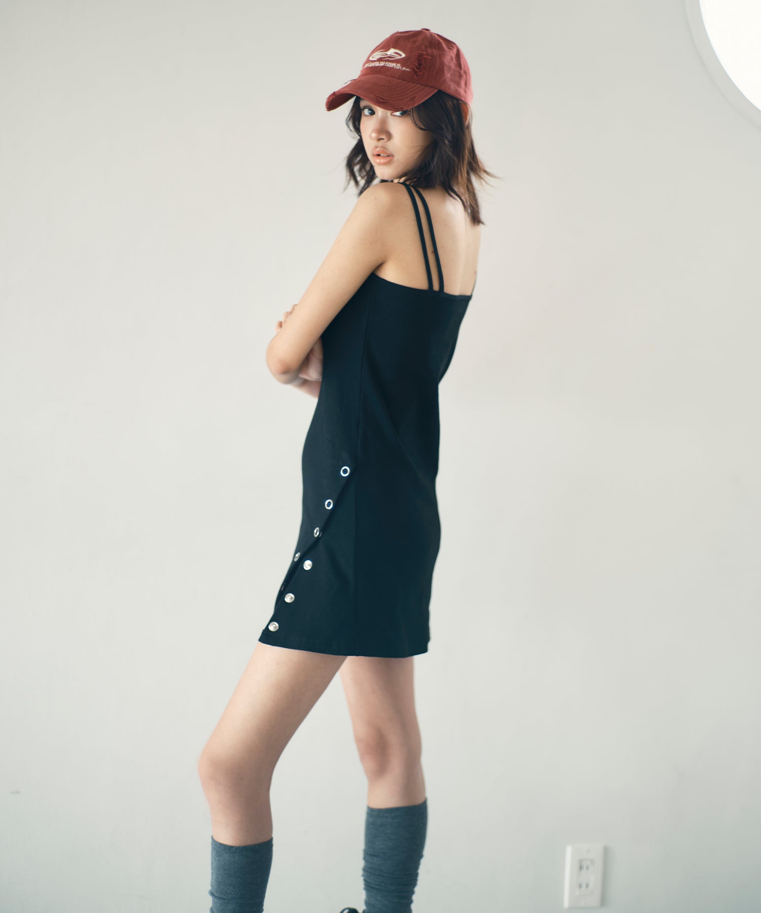 MODEL:170cm/COLOR:BLACK/SIZE:F