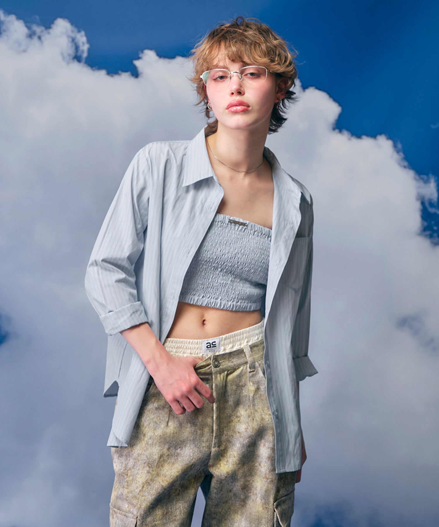 MODEL:170cm/COLOR:BLUE/SIZE:F