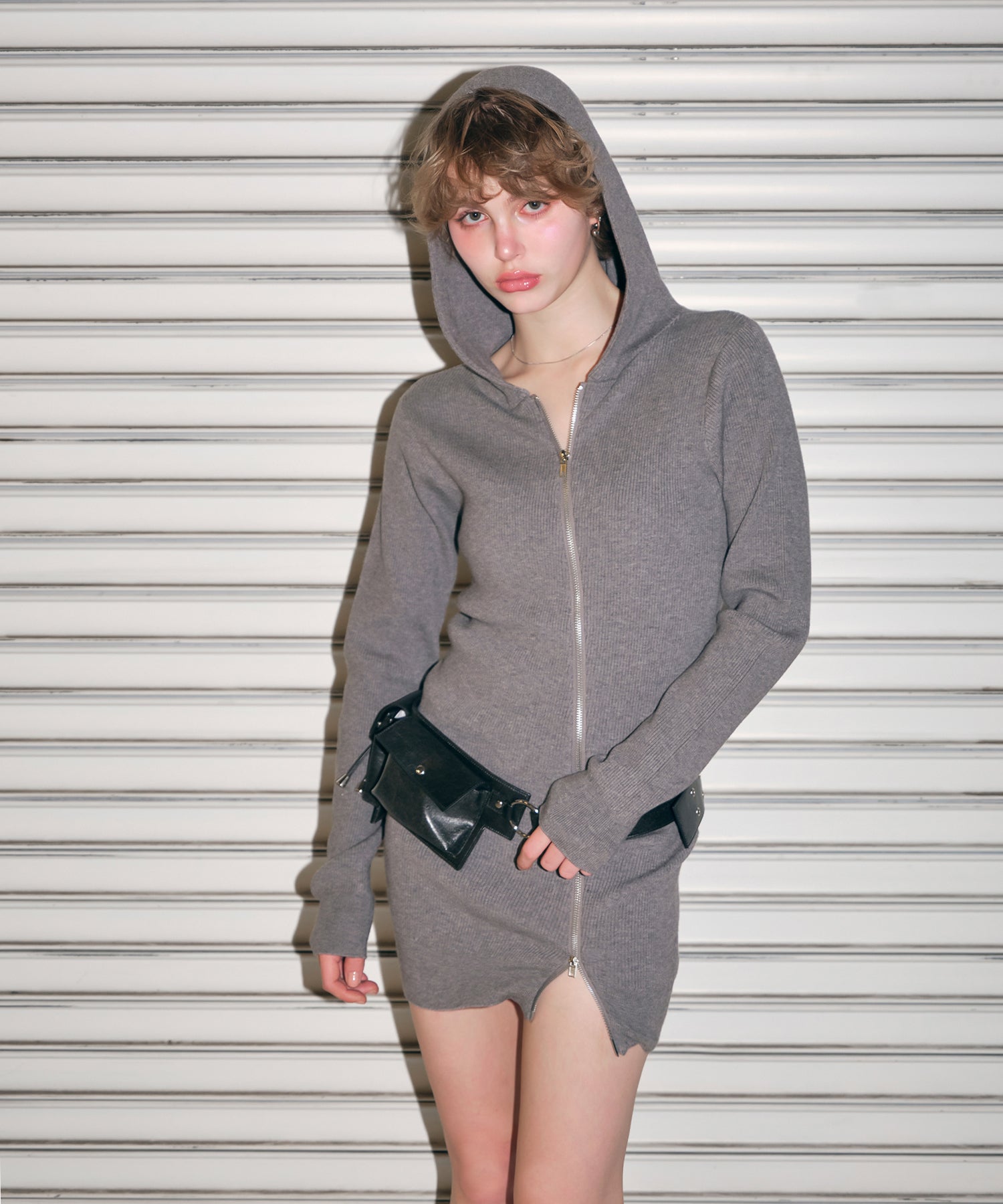 MODEL:170cm/COLOR:GRAY/SIZE:F