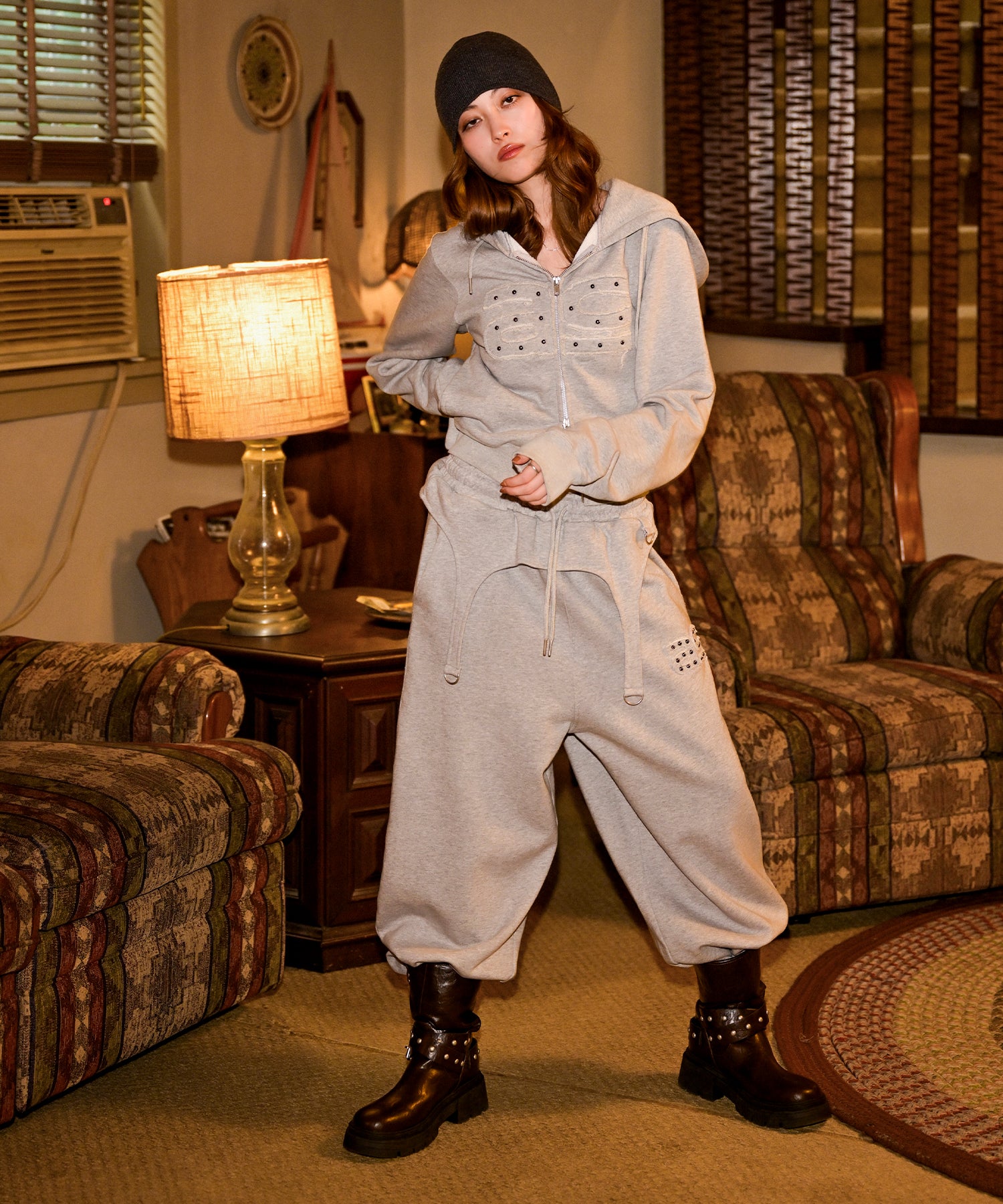 MODEL:163cm/COLOR:GRAY/SIZE:M