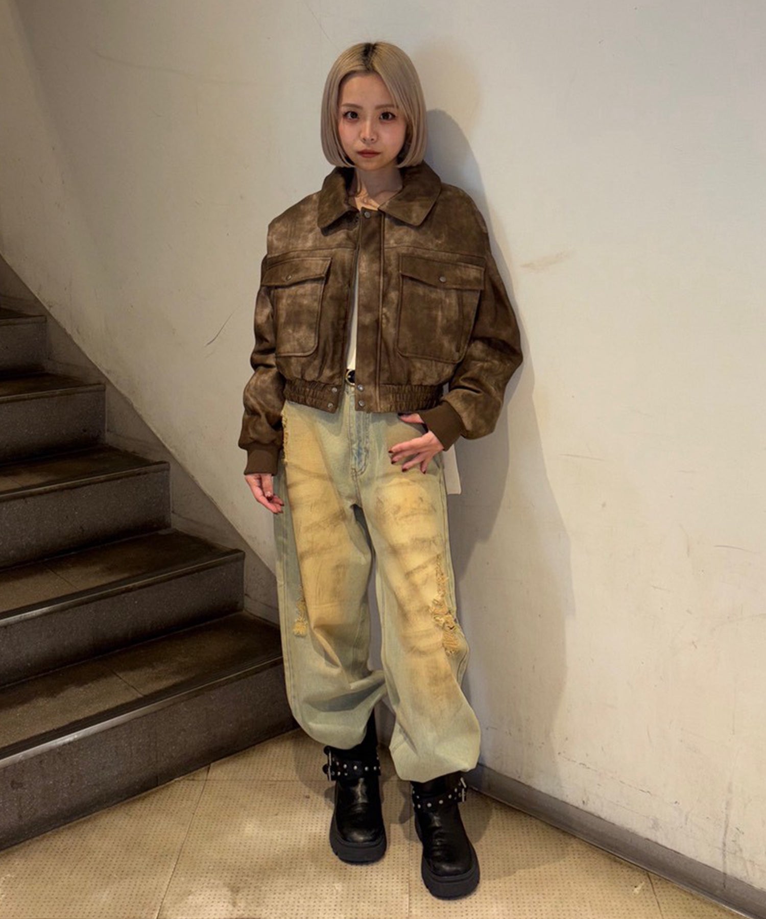 STAFF154cm/COLOR:BROWN/SIZE:F