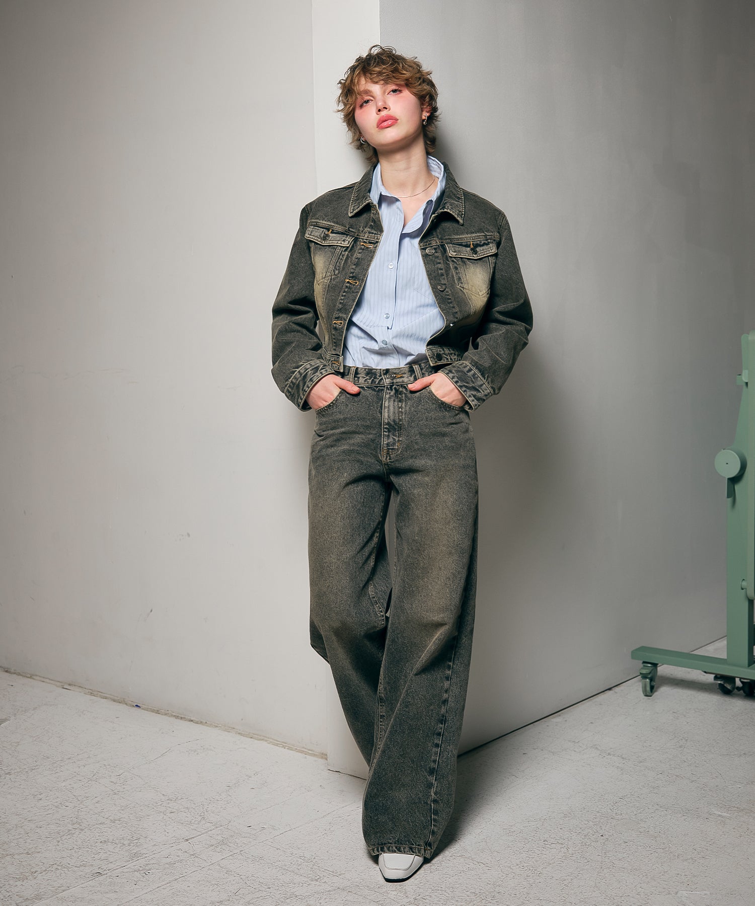 MODEL:170cm/COLOR:BLACK/SIZE:M