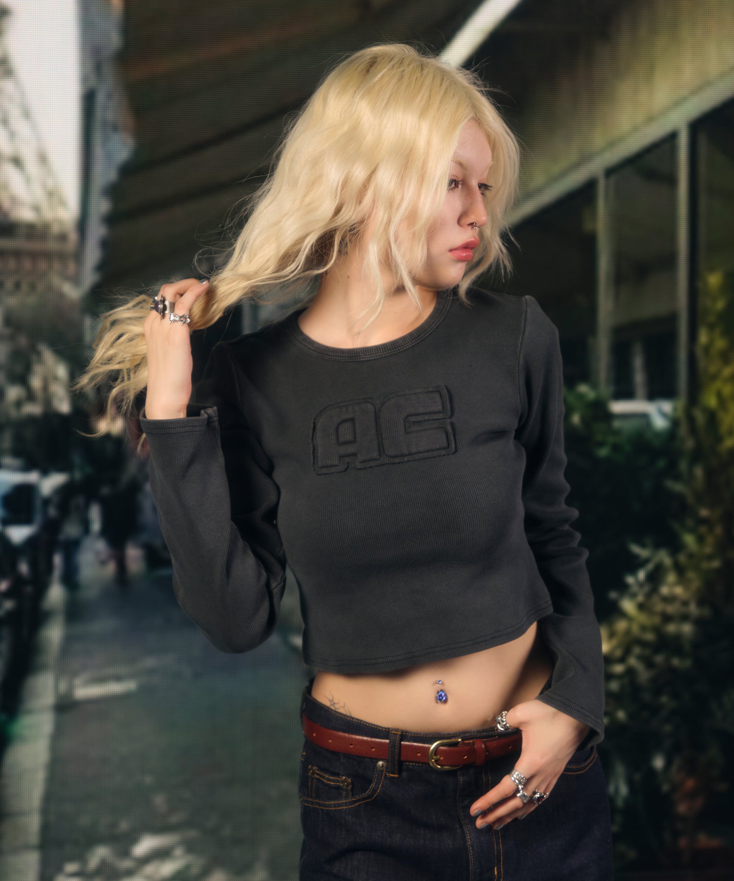 MODEL:170cm/COLOR:DARK GRAY/SIZE:F