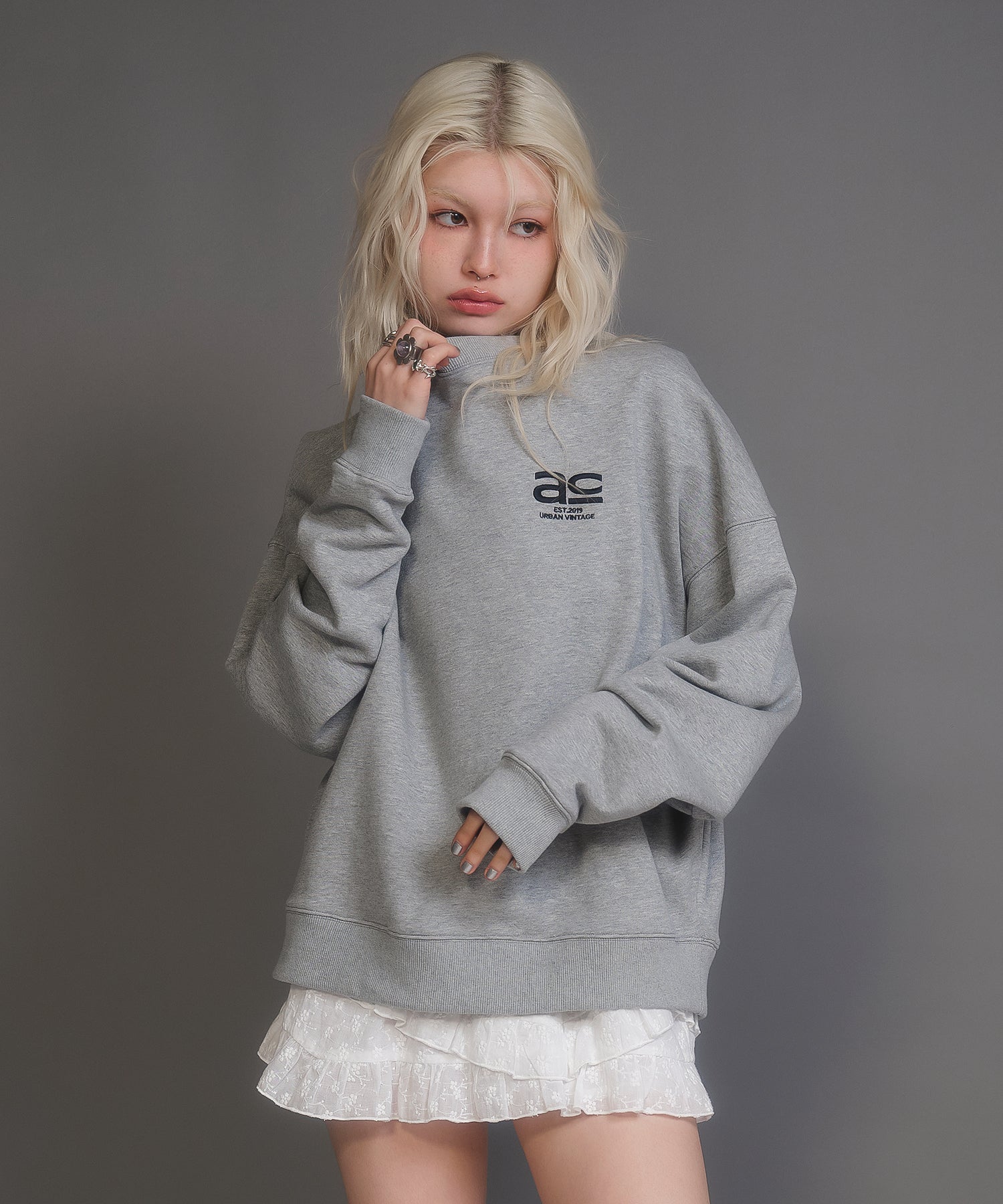 MODEL:170cm/COLOR:GRAY/SIZE:F