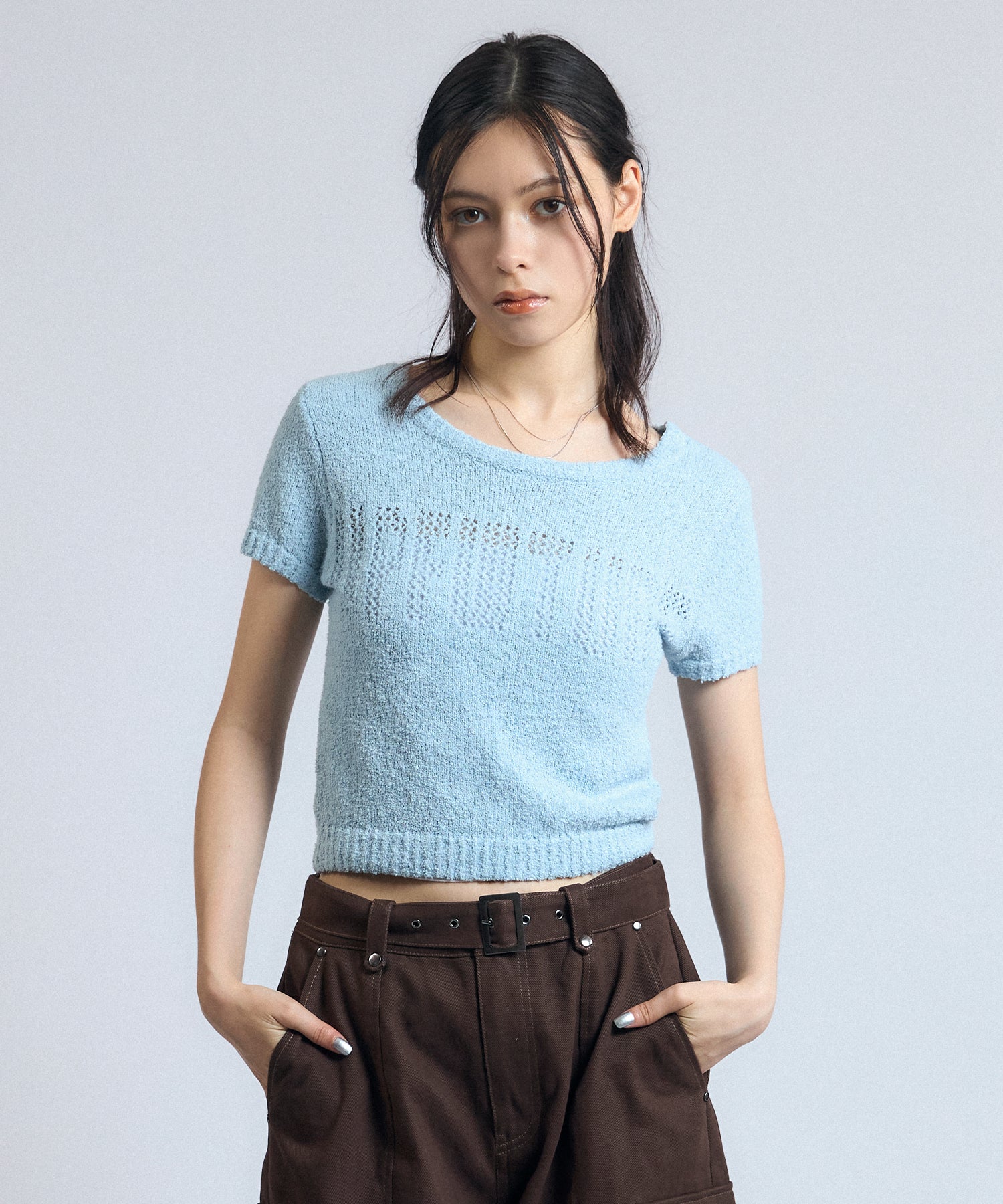 MODEL:163cm/COLOR:LIGHT BLUE/SIZE:F