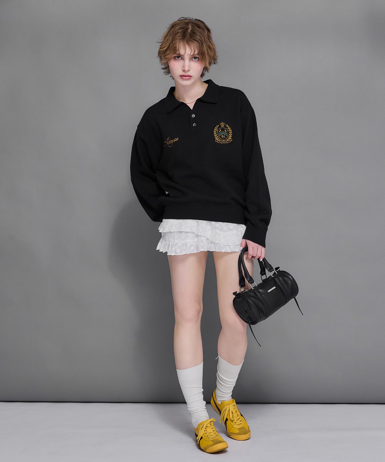 MODEL:170cm/COLOR:BLACK/SIZE:F