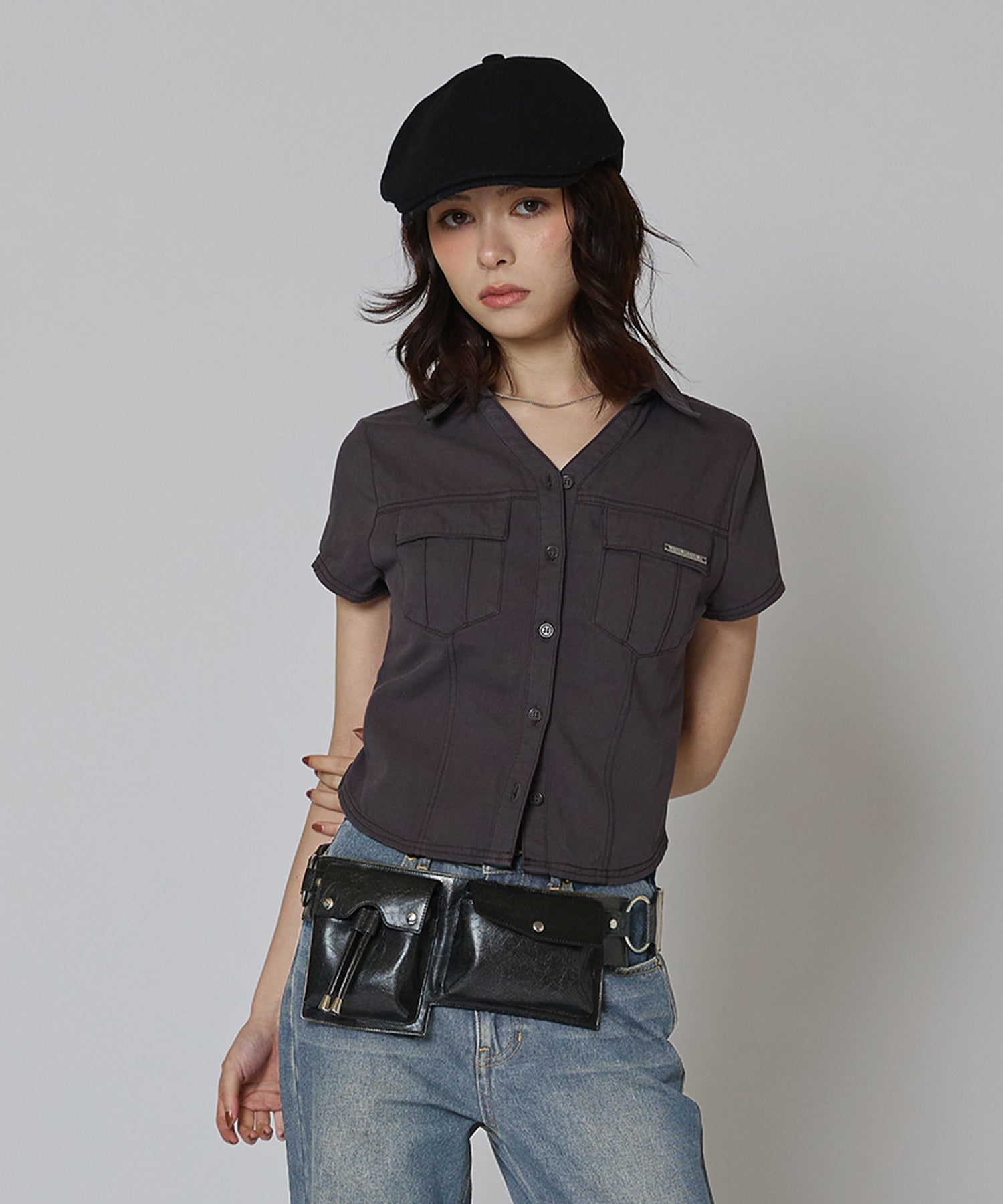 MODEL:163cm/COLOR:GRAY/SIZE:F