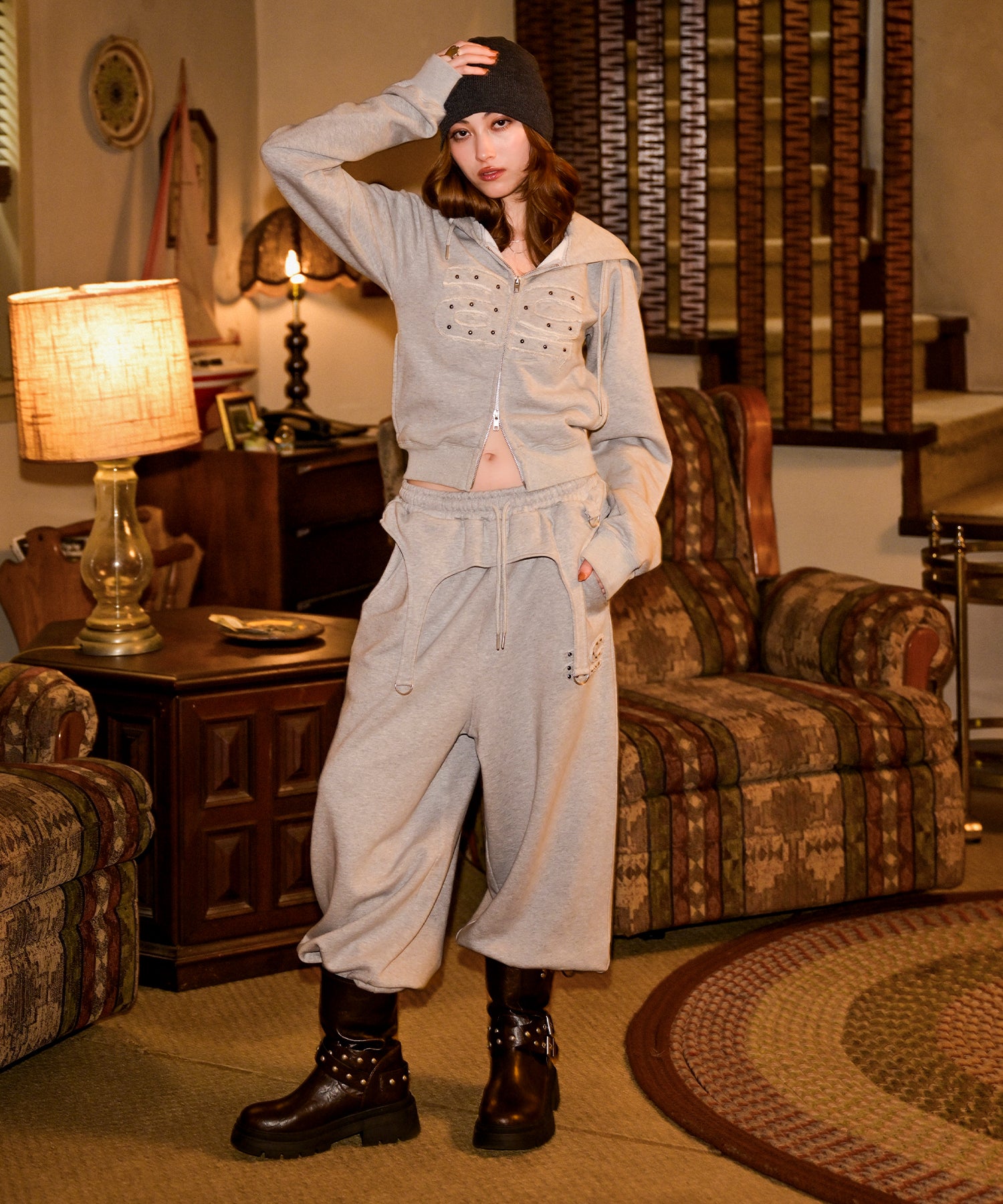 MODEL:163cm/COLOR:GRAY/SIZE:M