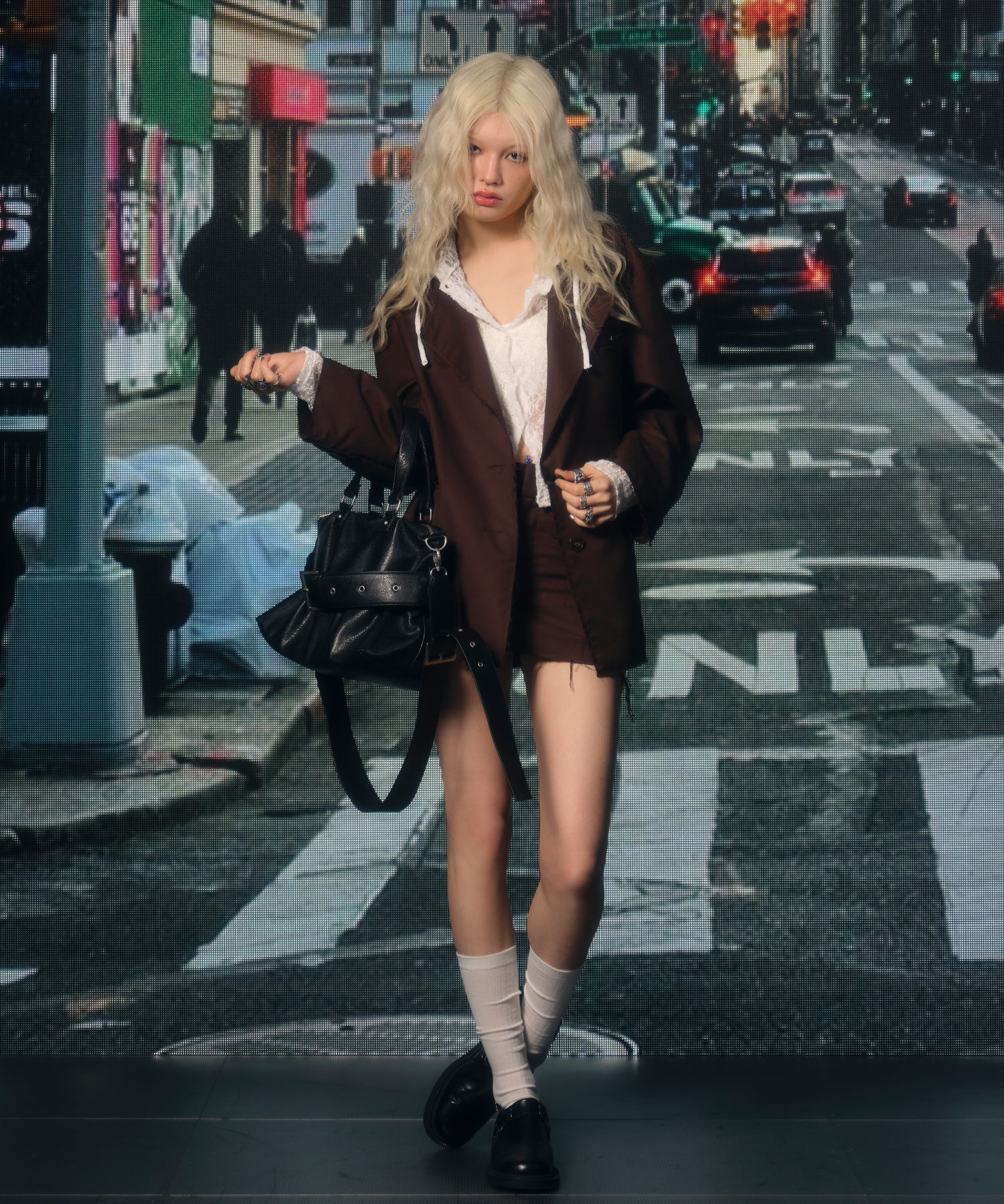 MODEL:170cm/COLOR:BROWN/SIZE:F