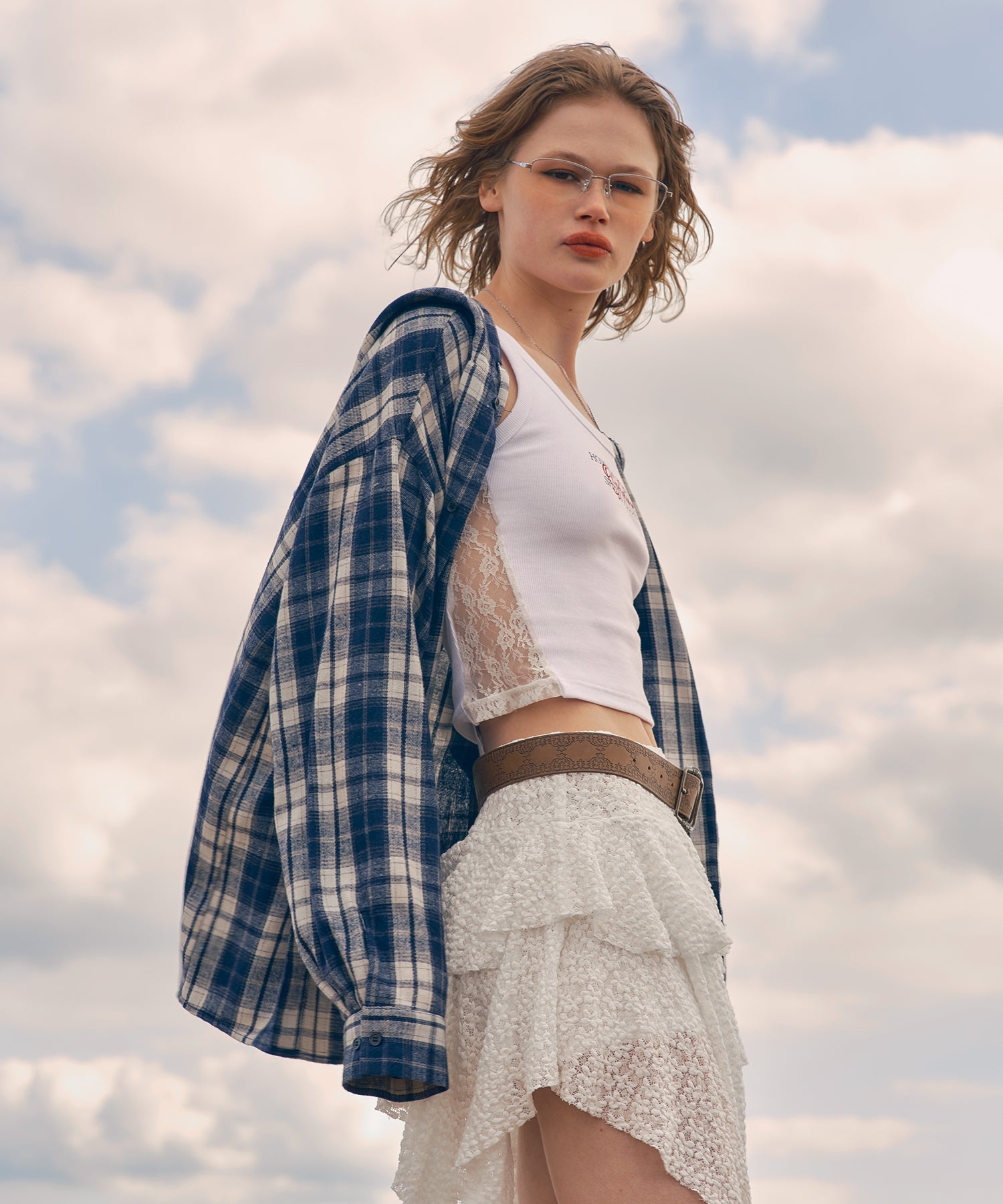 MODEL:163cm/COLOR:NAVY/SIZE:F