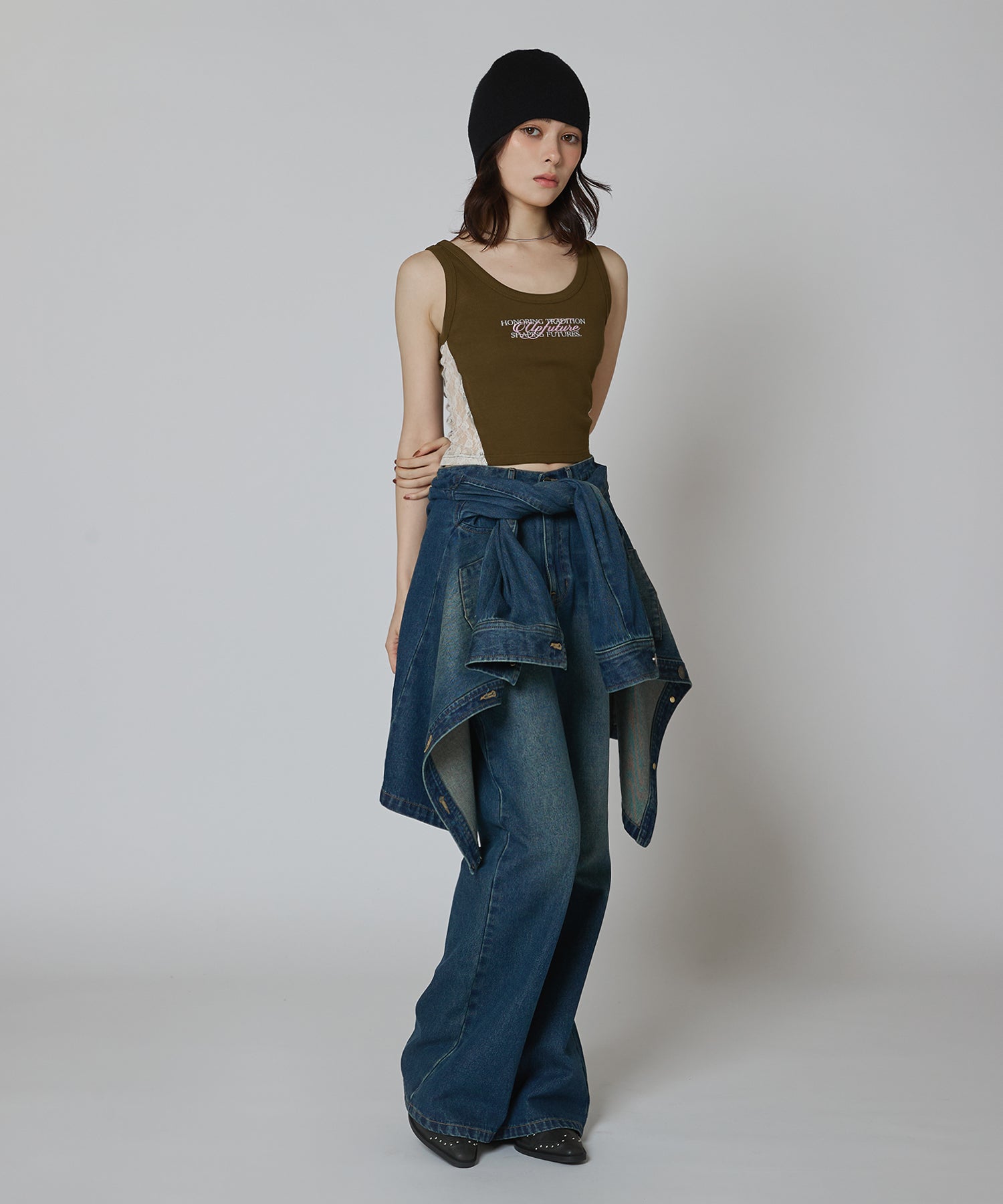 MODEL:163cm/COLOR:KHAKI/SIZE:F
