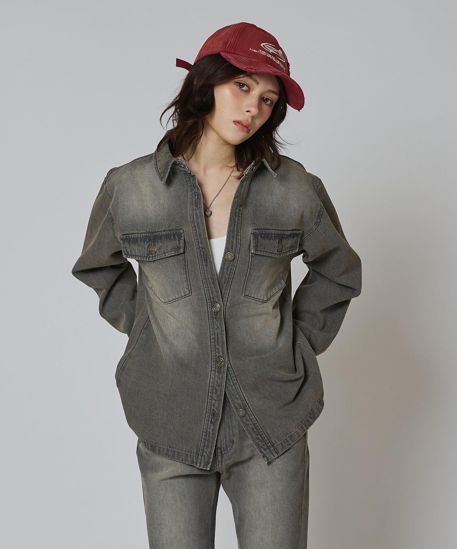 MODEL:163cm/COLOR:GRAY/SIZE:F