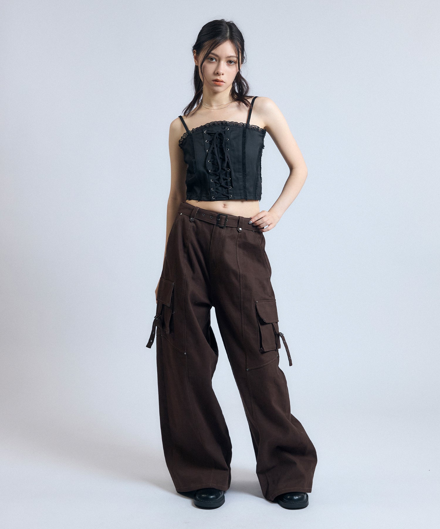 MODEL:170cm/COLOR:BROWN/SIZE:M