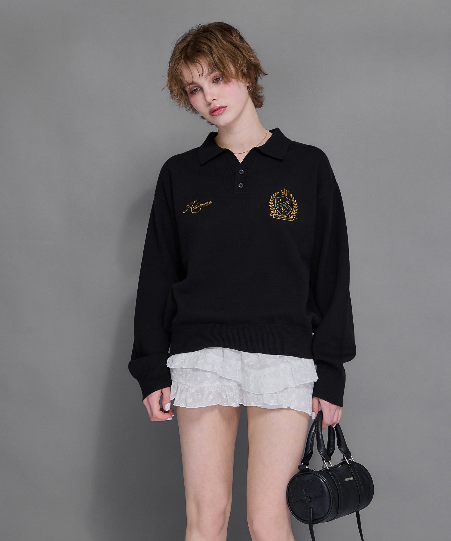 MODEL:170cm/COLOR:BLACK/SIZE:F