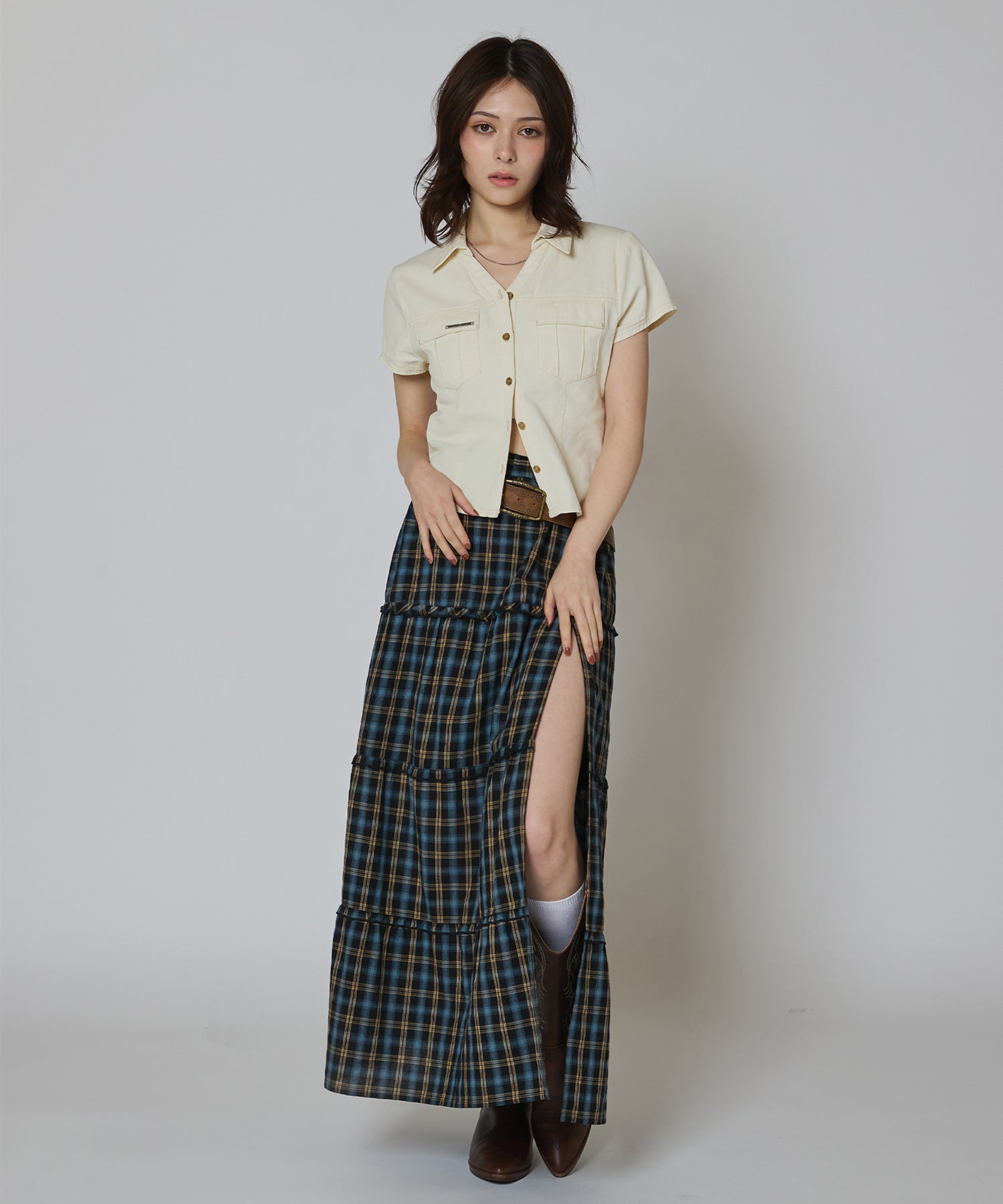 MODEL:163cm/COLOR:MIX②/SIZE:F