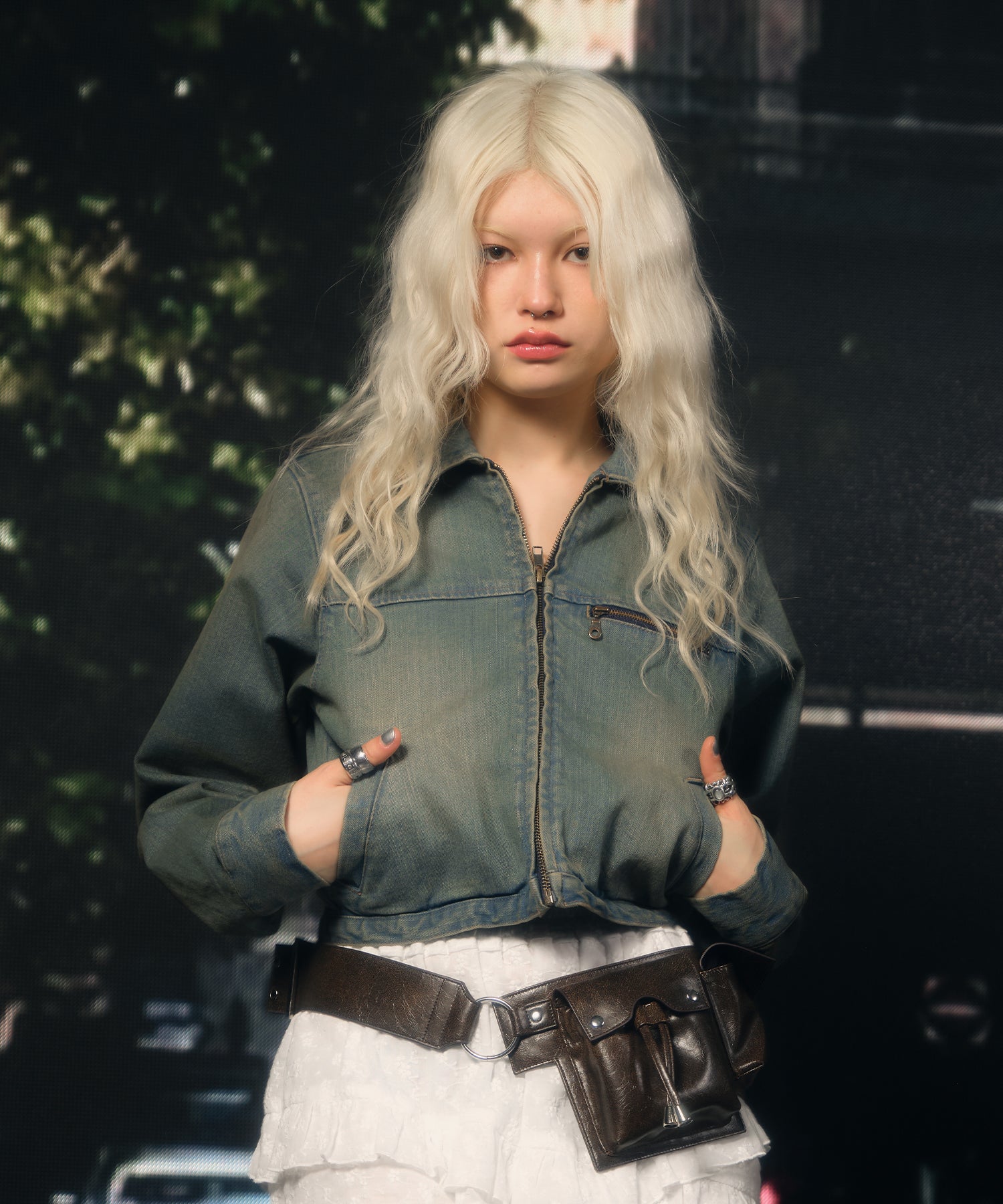 MODEL:170cm/COLOR:BLUE/SIZE:F