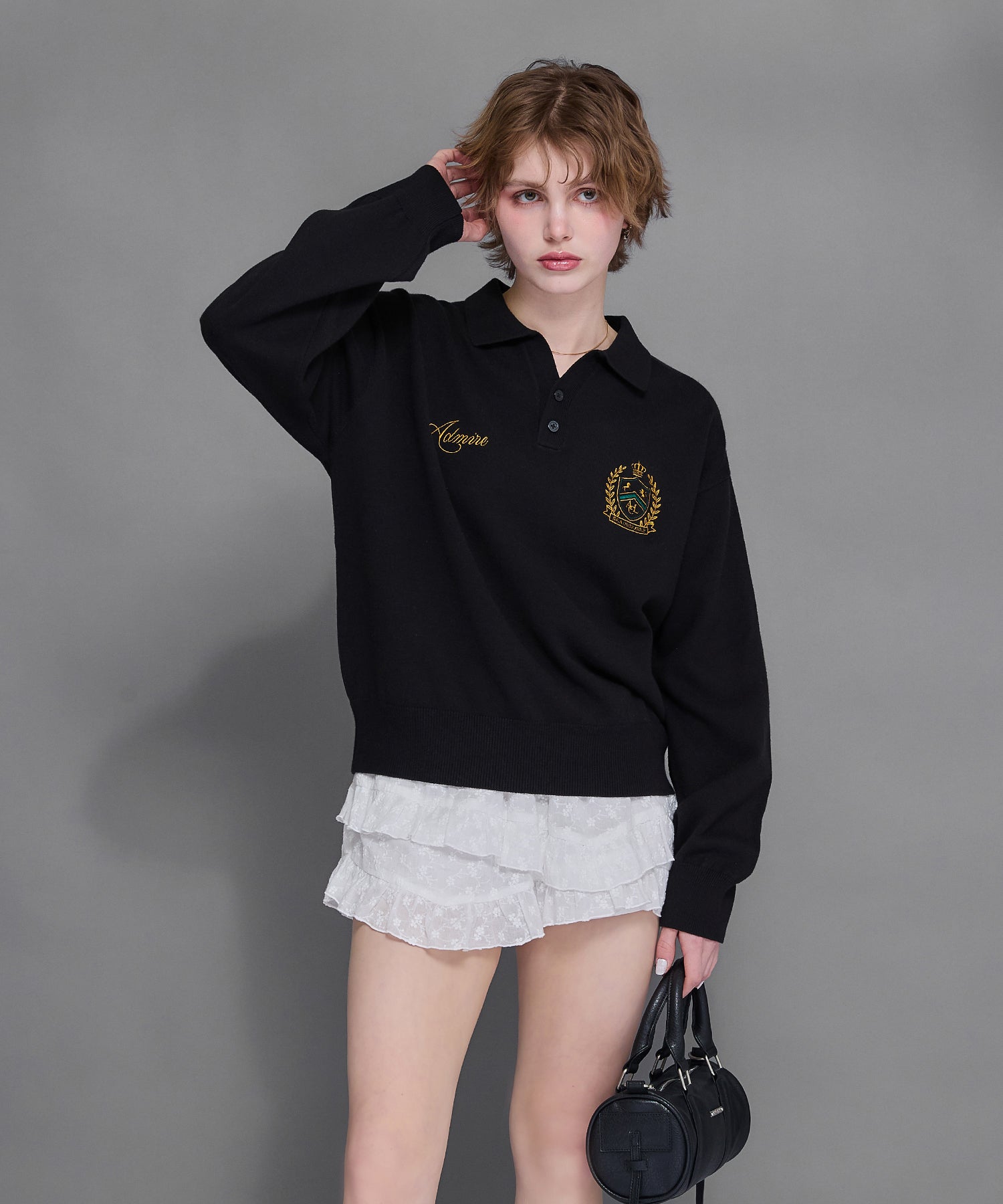 MODEL:170cm/COLOR:BLACK/SIZE:F