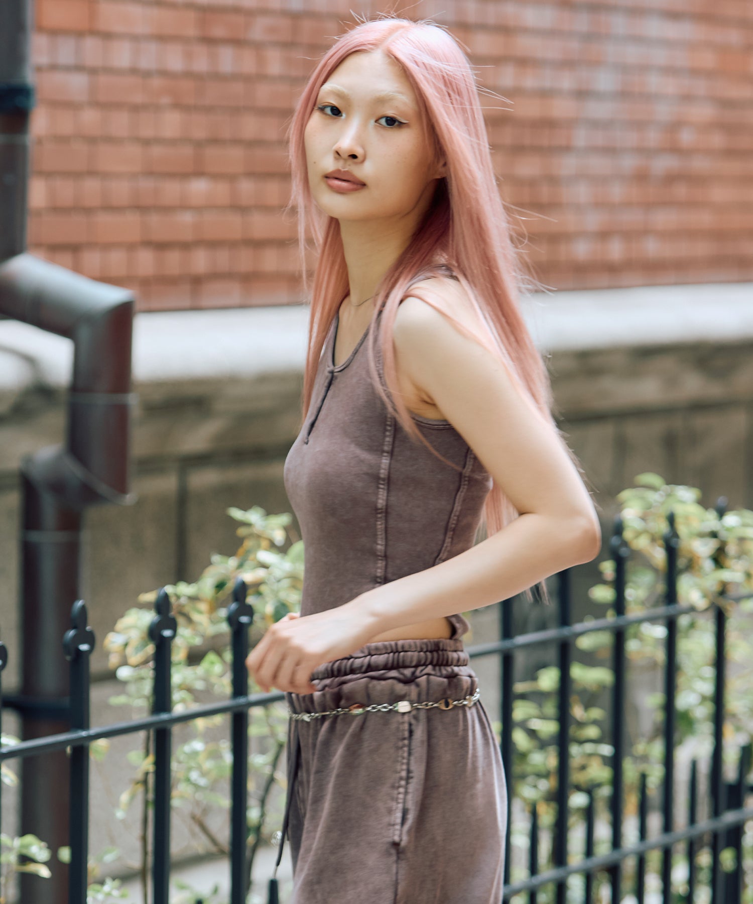 MODEL:175cm/COLOR:BROWN/SIZE:F