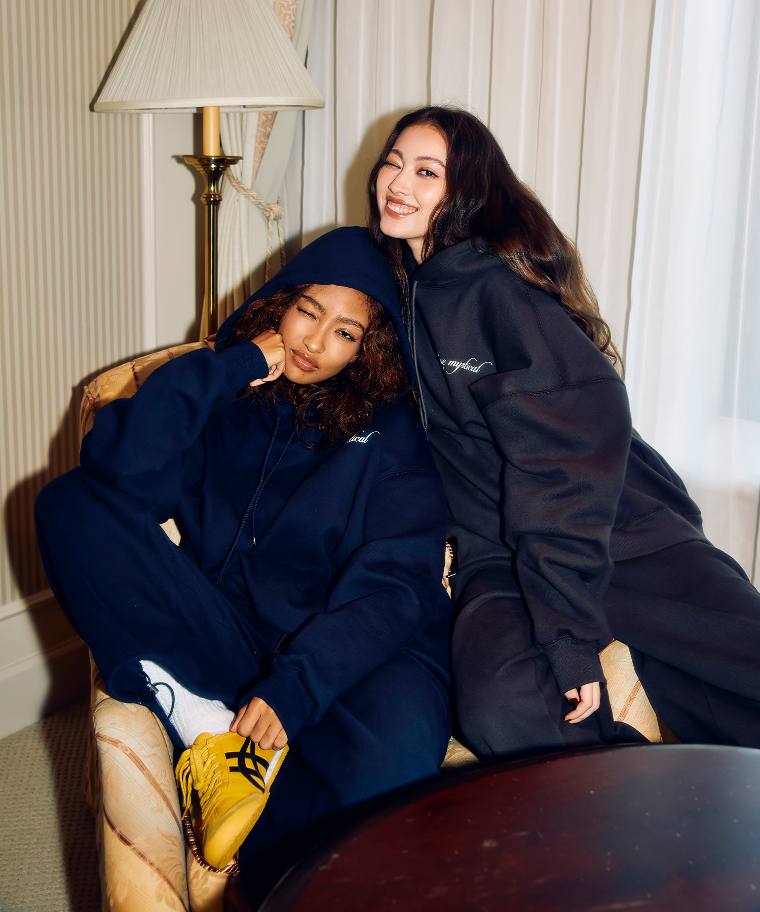 MODEL:163cm/COLOR:DARK GRAY/SIZE:F / MODEL:170cm/COLOR:NAVY/SIZE:F