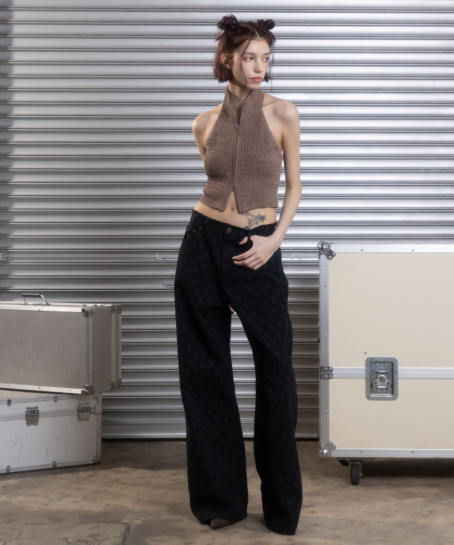 MODEL:172cm/COLOR:BROWN/SIZE:F