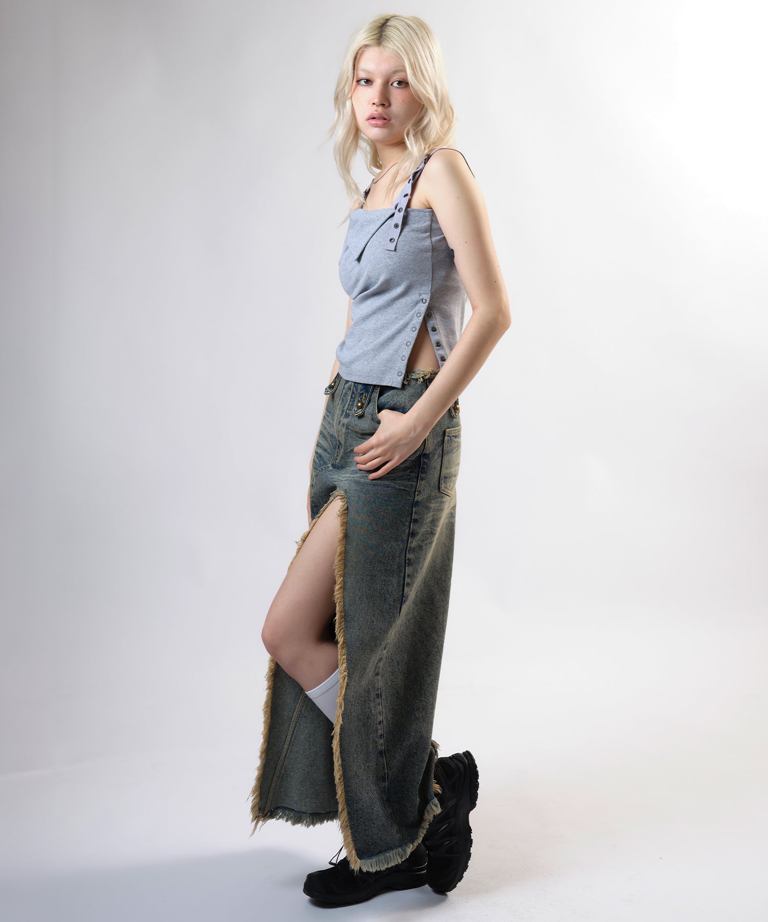 MODEL:170cm/COLOR:GRAY/SIZE:F