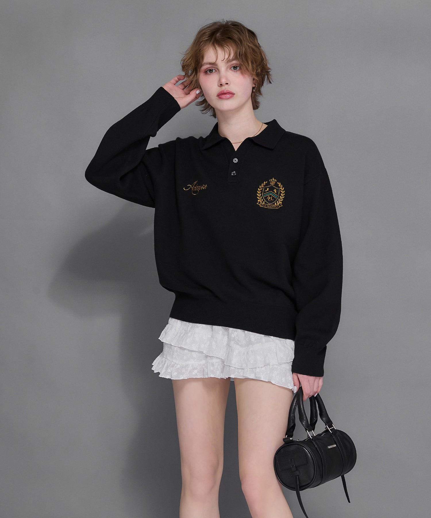 MODEL:170cm/COLOR:BLACK/SIZE:F