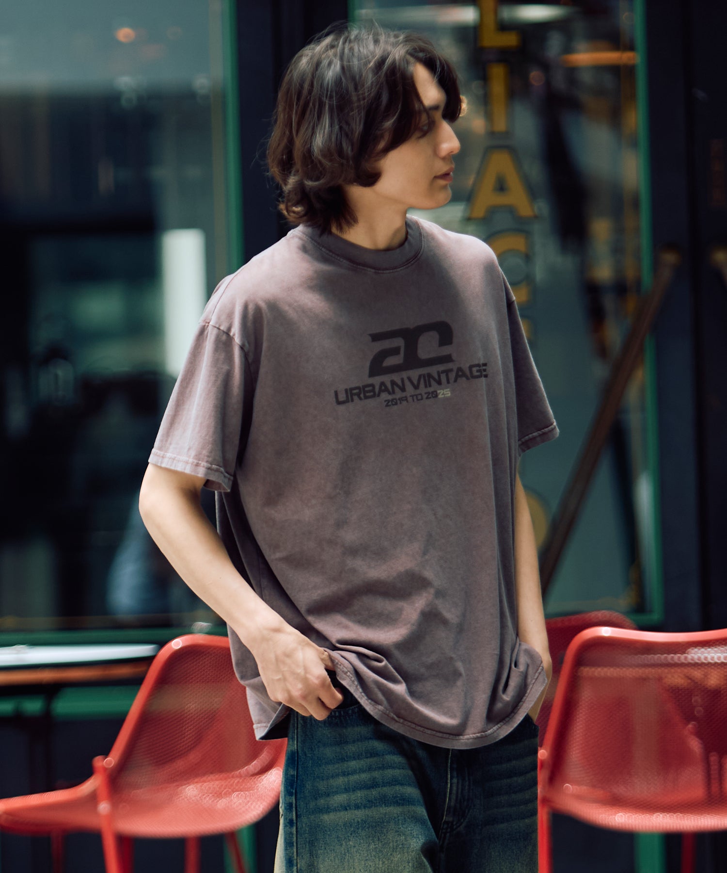 MODEL:185cm/COLOR:BROWN/SIZE:F