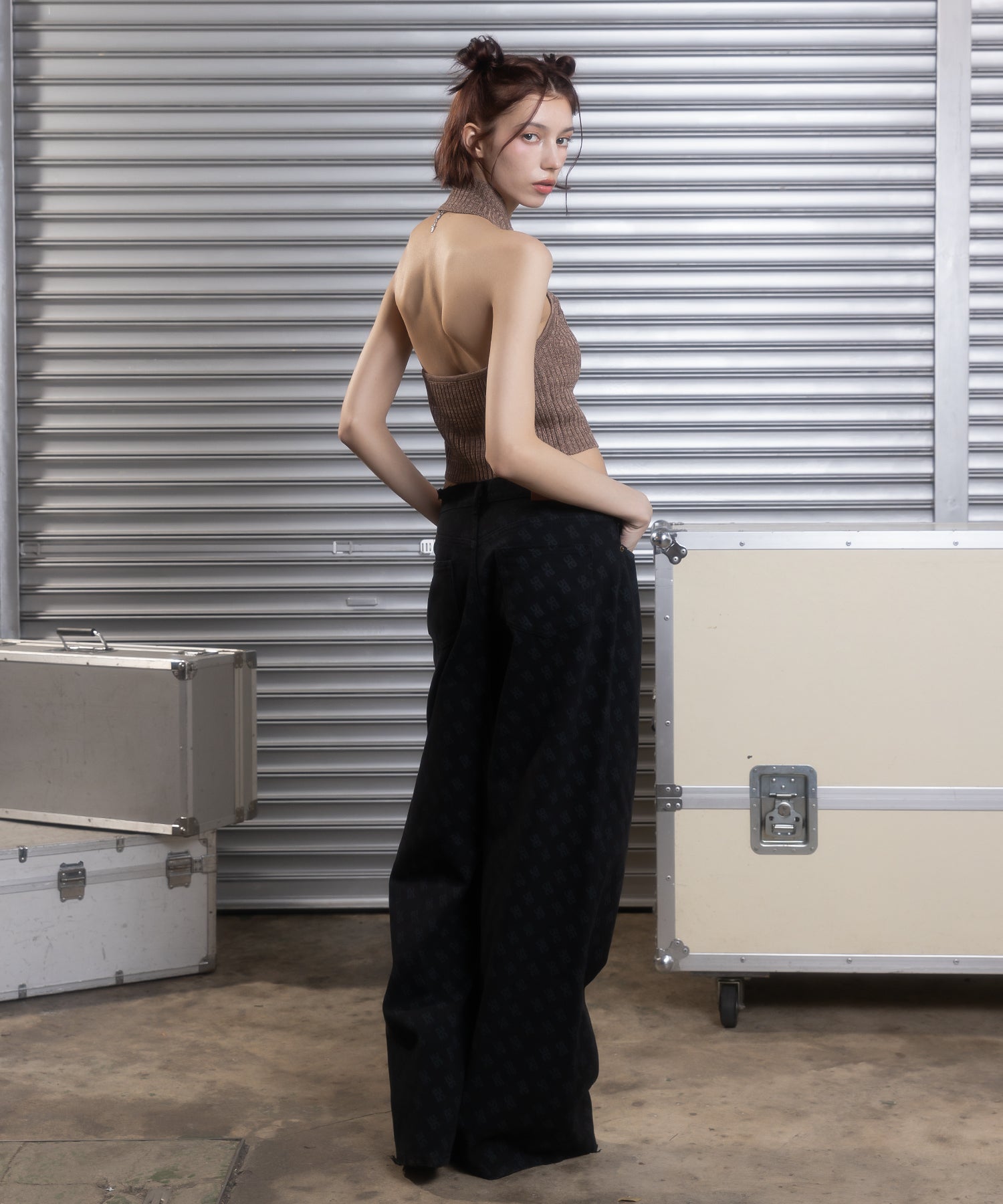 MODEL:172cm/COLOR:BROWN/SIZE:F