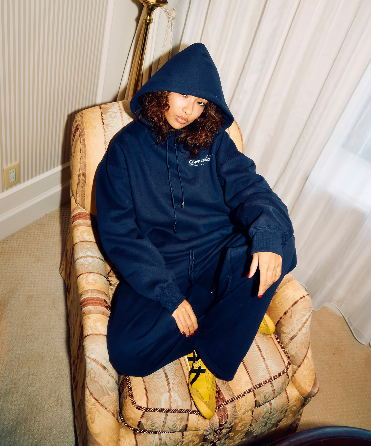 MODEL:170cm/COLOR:NAVY/SIZE:F