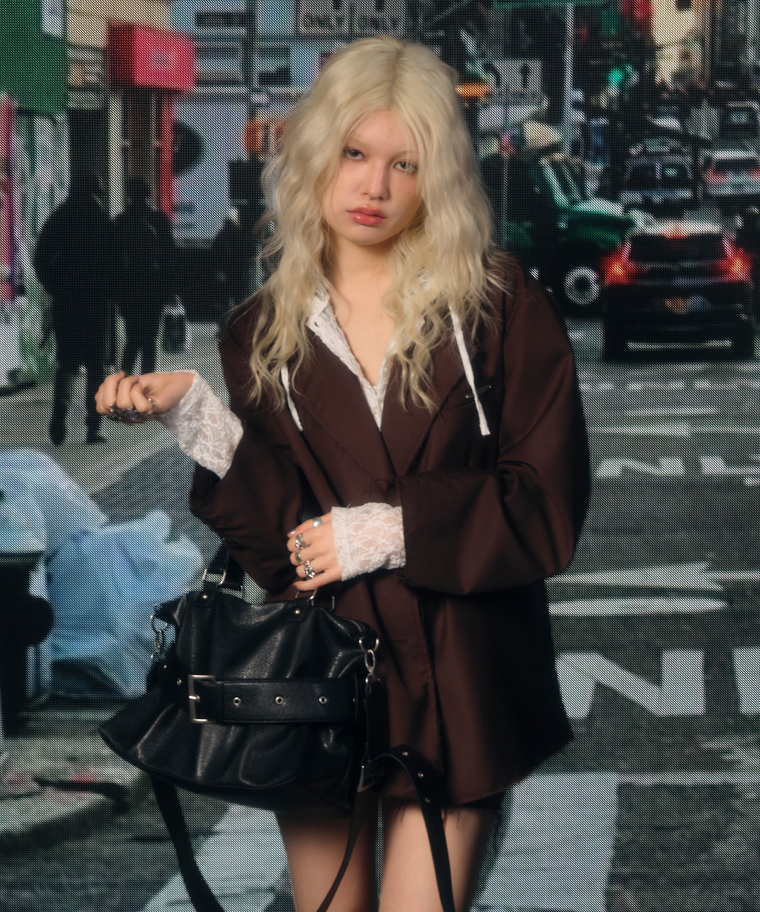 MODEL:170cm/COLOR:BROWN/SIZE:F