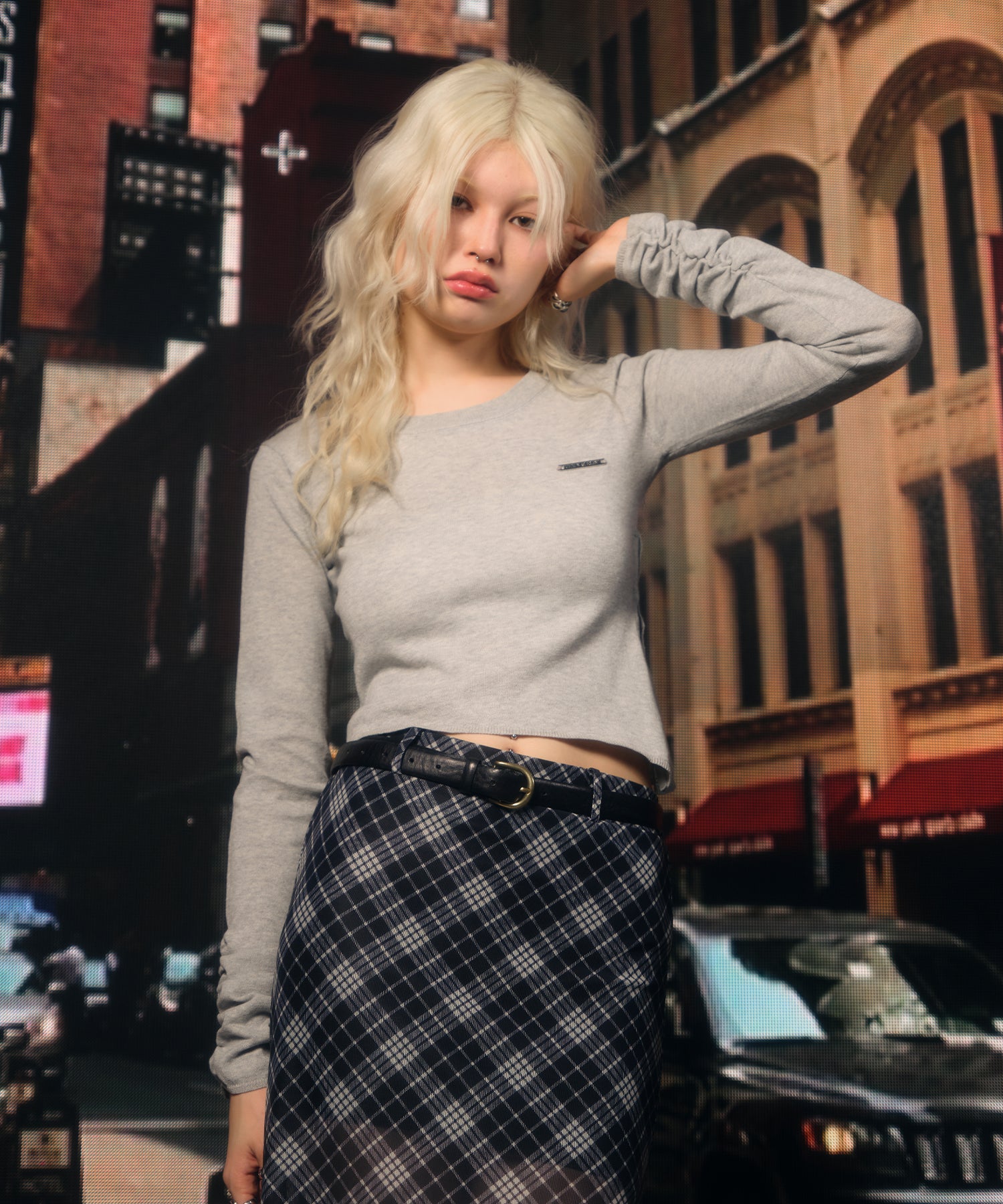 MODEL:170cm/COLOR:GRAY/SIZE:F